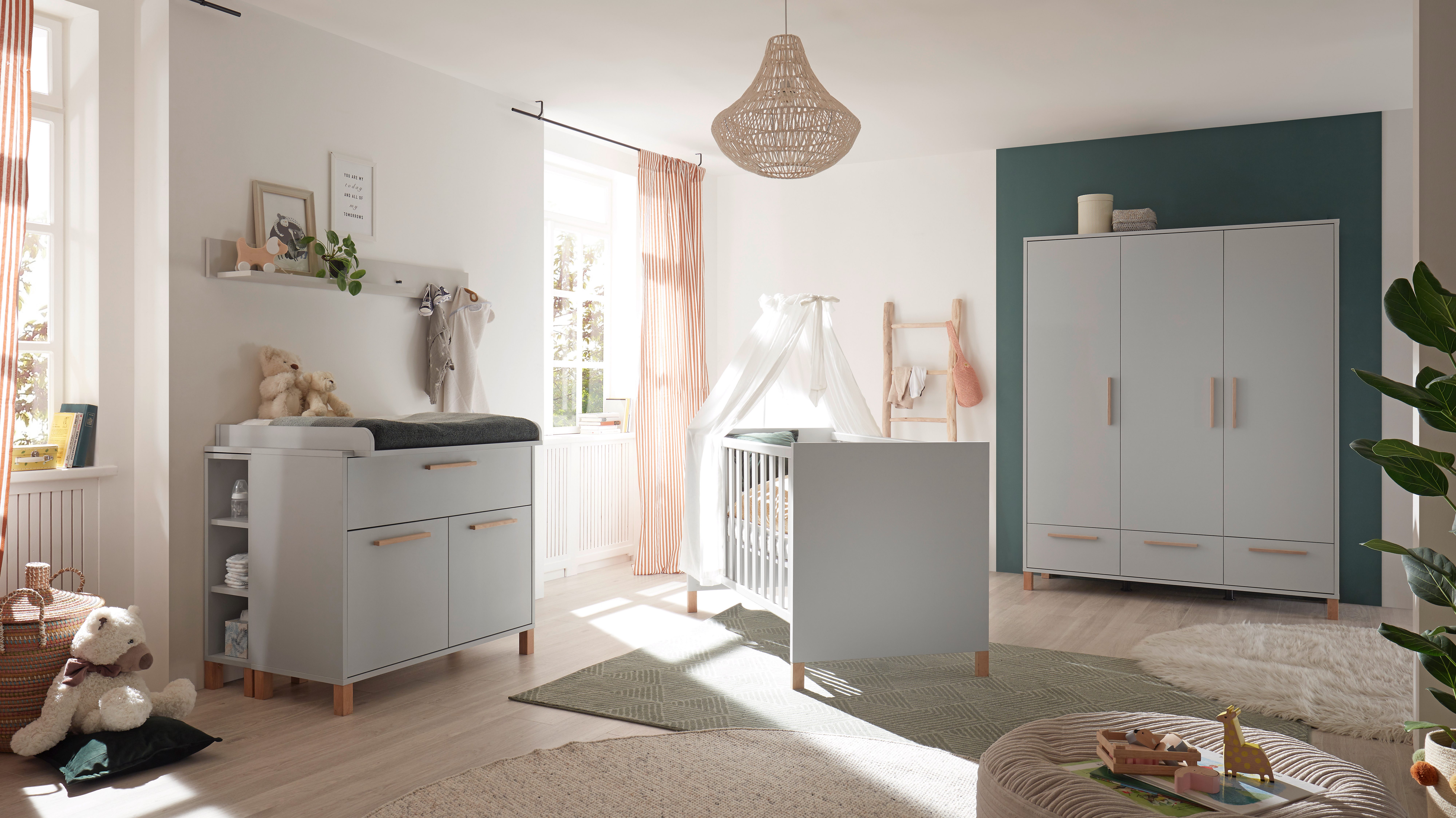 möbel-direkt.de Babyzimmer-Komplettset Kinderzimmer Set Olivia