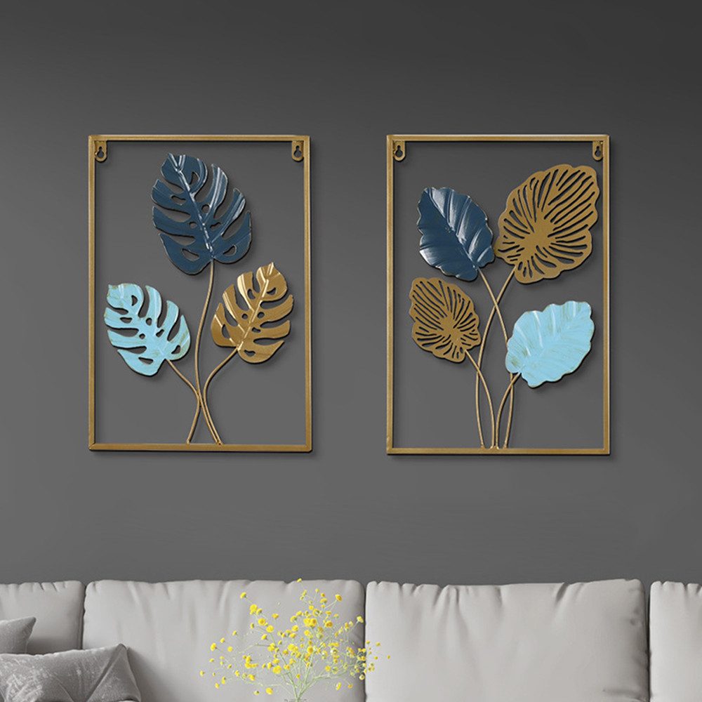 TUWENA Wanddekoobjekt 3er Set Gold Wanddeko Metall Moderne Wandornament Heimdekoration (3 St) – Bild 4 von 5