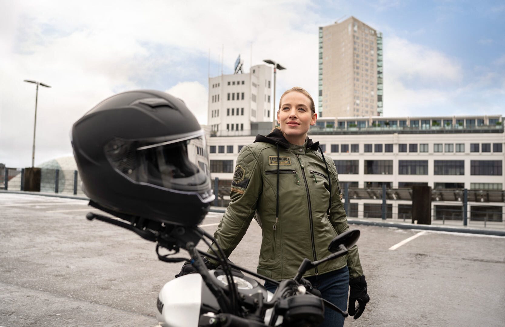 DIFI Motorradjacke Jolene 2 Damen Motorrad Lederjacke protektoren reißverschluss