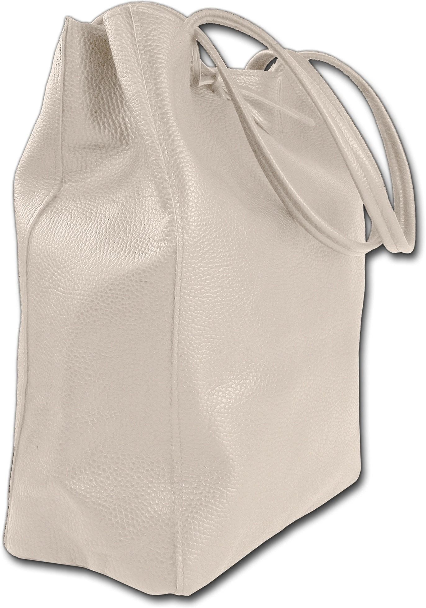 Toscanto Shopper Toscanto Damen Shopper Schultertasche (Schultertasche, Shopper), Damen Tasche Echtes Leder, Rindsleder beige, Made-In Italy