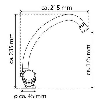 Eisl Spültischarmatur GRADO schwenkbarer Auslauf 360°, Marken-Mischdüse für perfektes Strahlbild