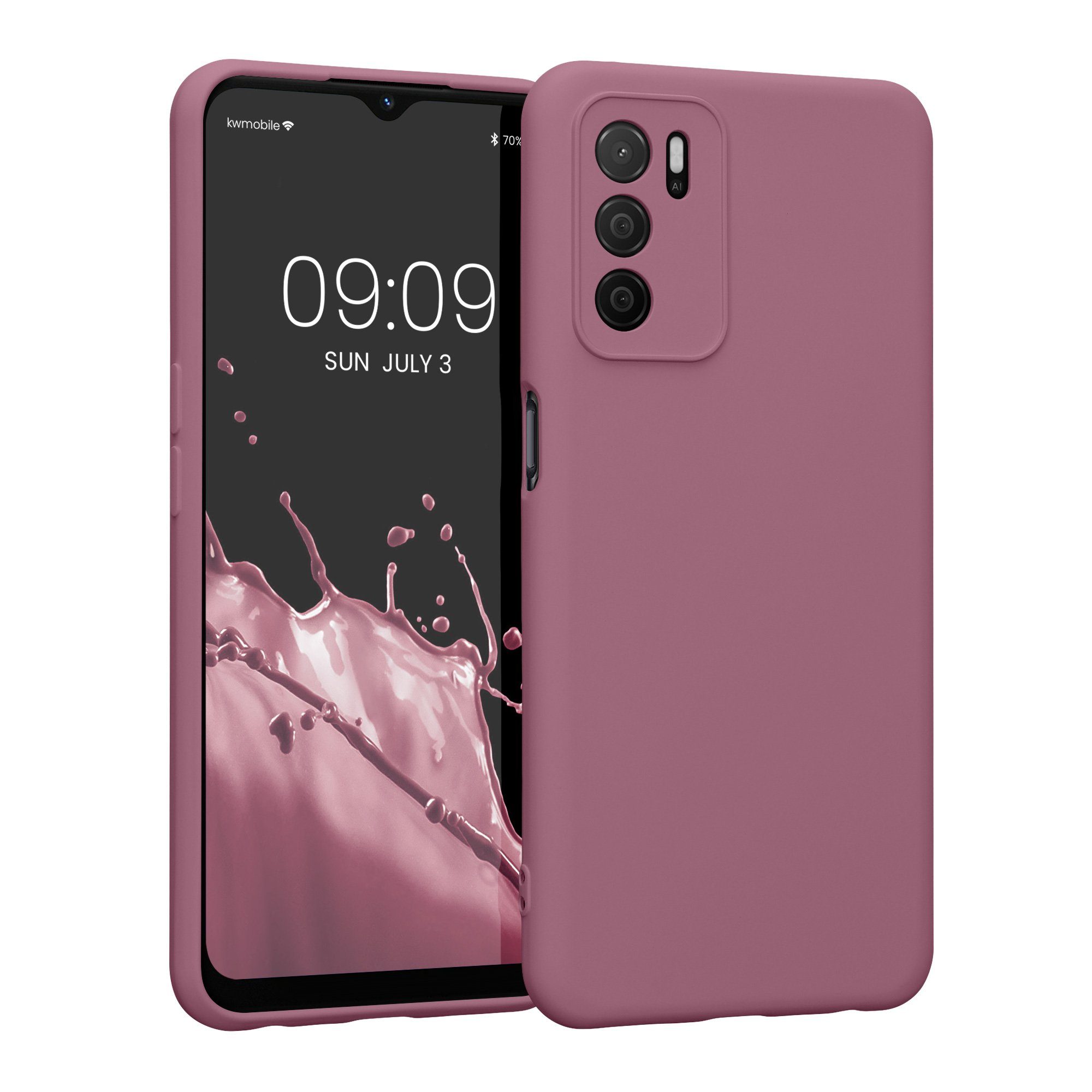 kwmobile Handyhülle Slim Case für Oppo A16 / A16s / A54s, Hülle Silikon Handy - Handyhülle gummiert