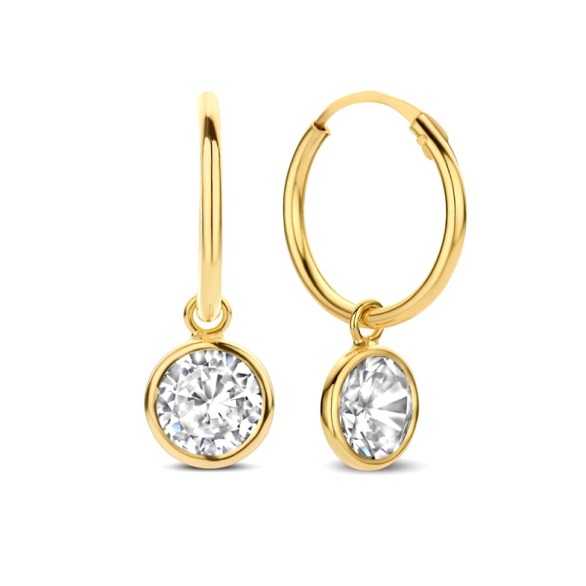 NICEANDnoble Paar Creolen 585er Gelbgold Rundrohrcreolen günstig online kaufen