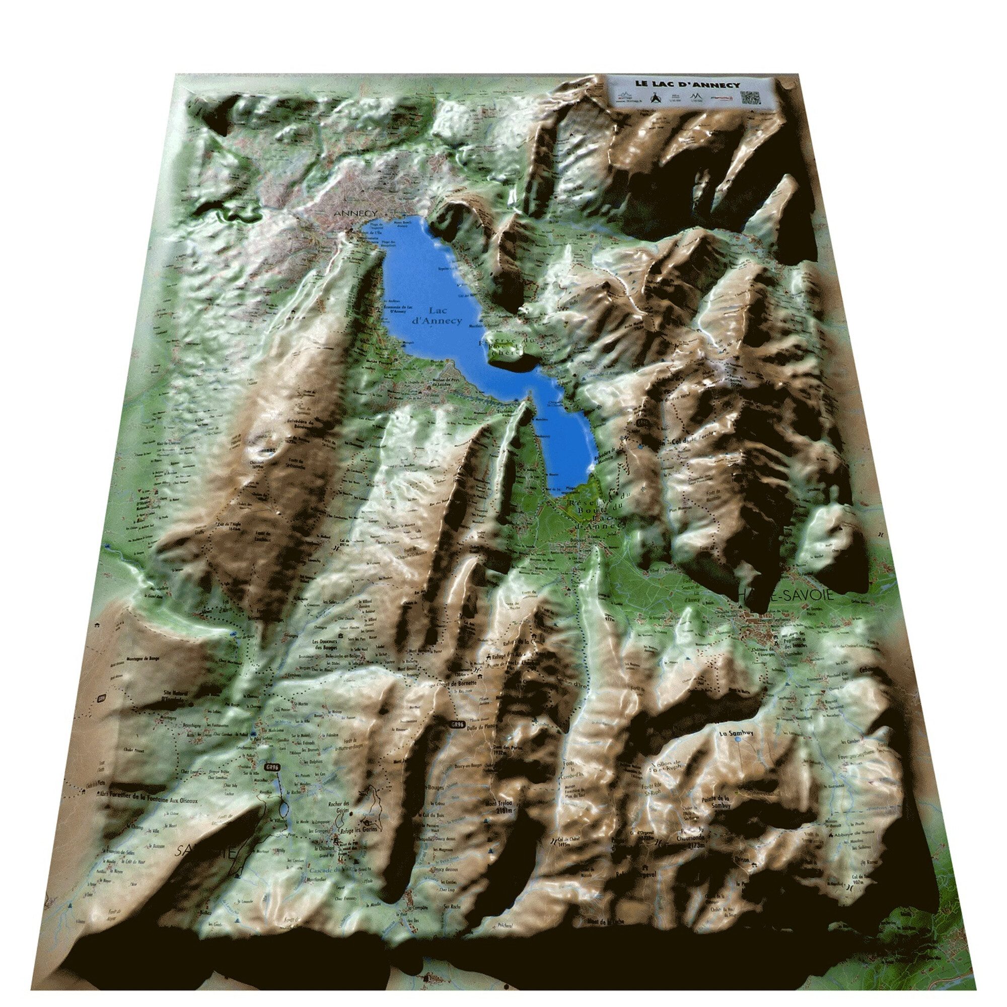 3Dmap Wandbild 3Dmap Regional-Karte Le Lac d'Annecy