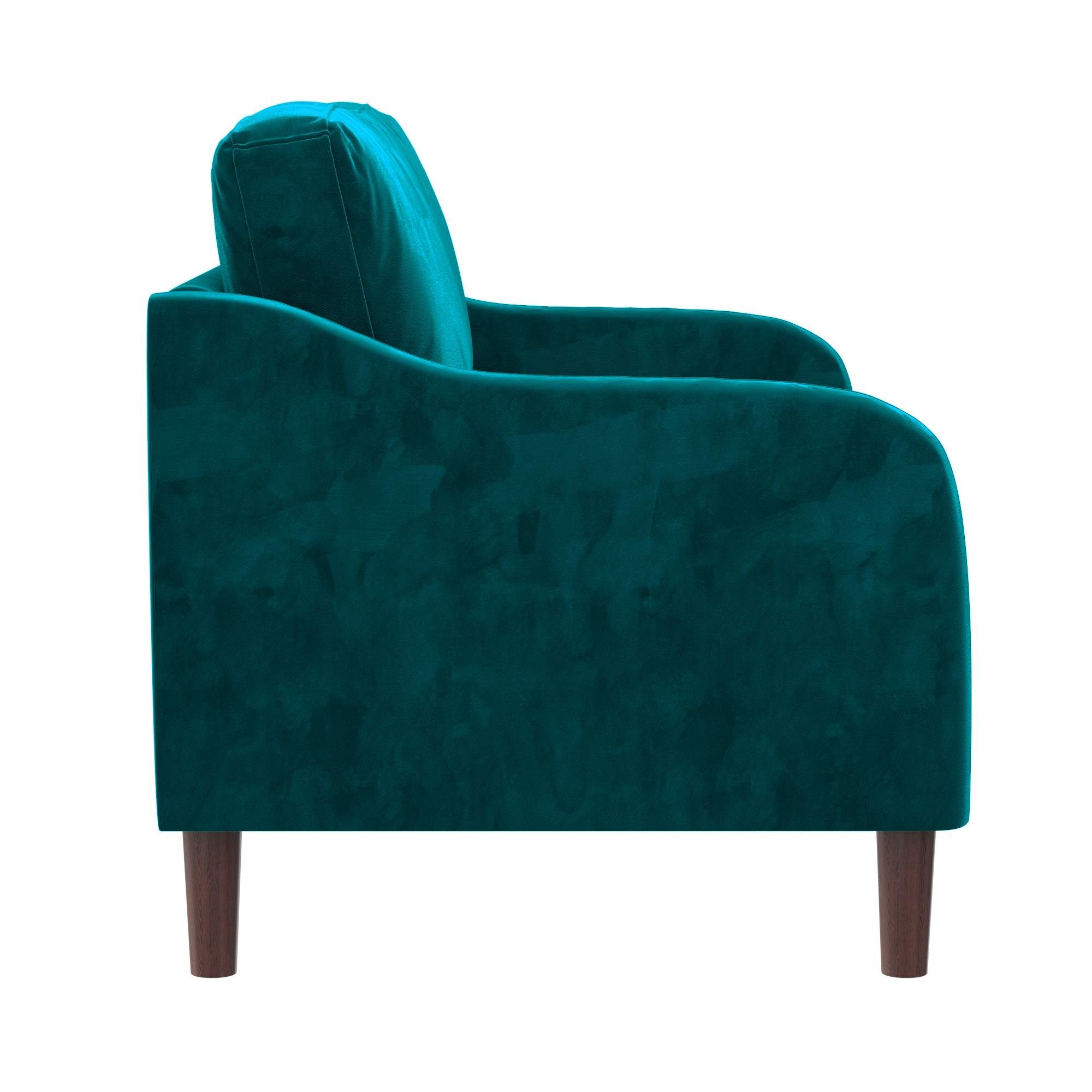 Bezug loft24 2-Sitzer, cm Couch, in 129,5 Marbella, grün Samtoptik, Länge Sofa
