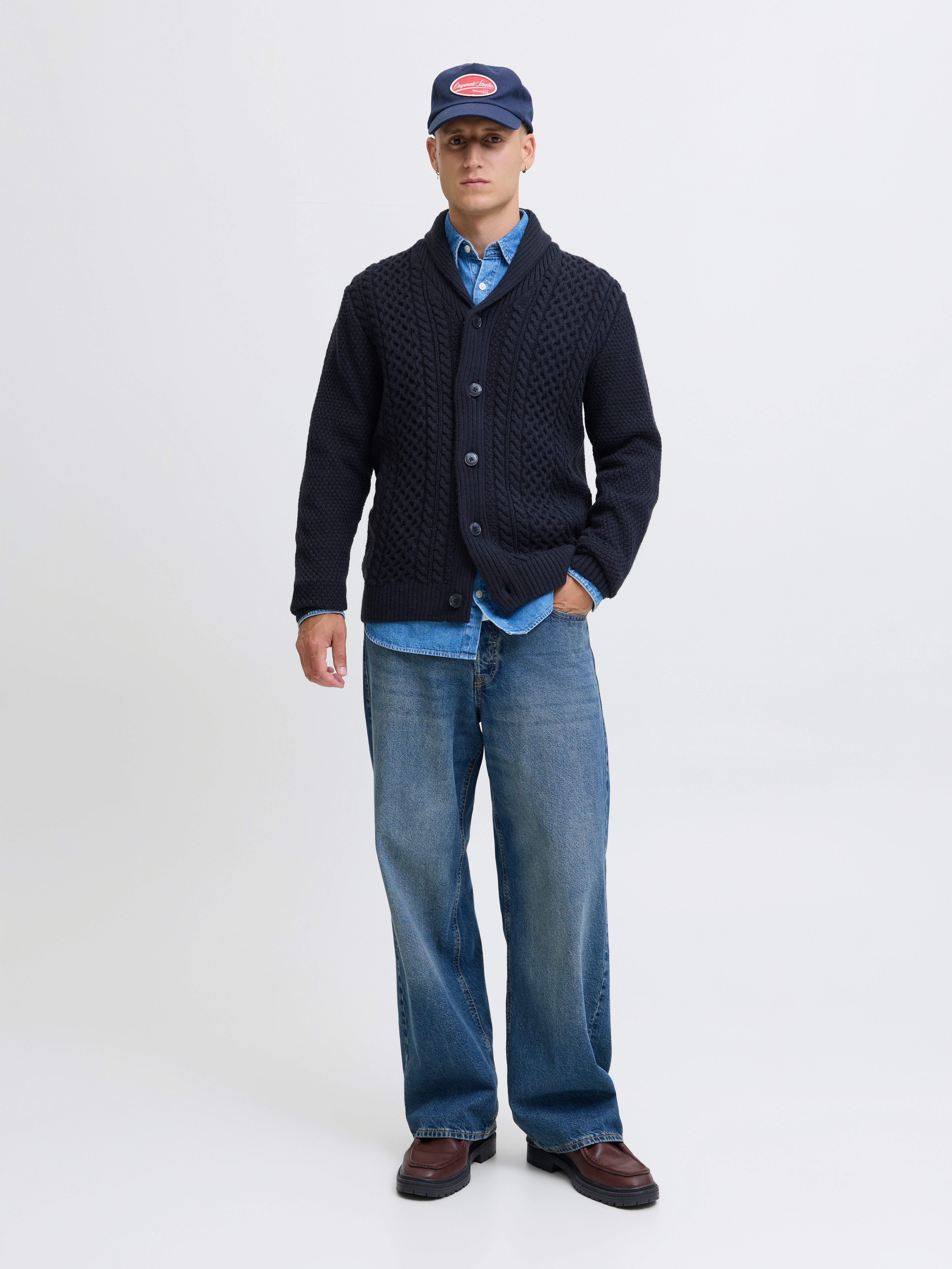 Jack & Jones Strickpullover JJPAUL KNIT SHAWL CARDIGAN