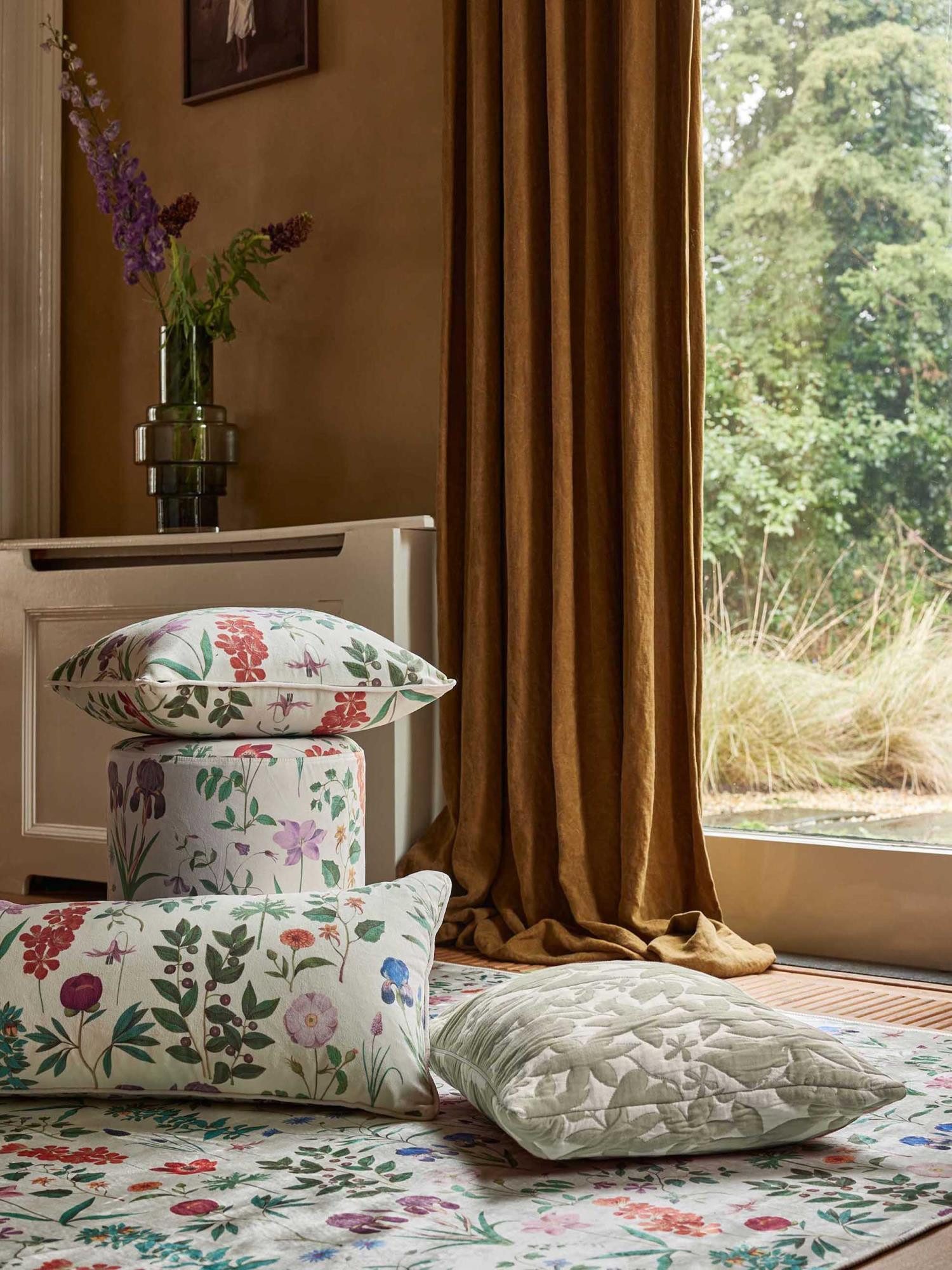 Essenza Teppich Marigold, rechteckig, Höhe: 6 mm, sehr weicher Flor, mit Blumenprint