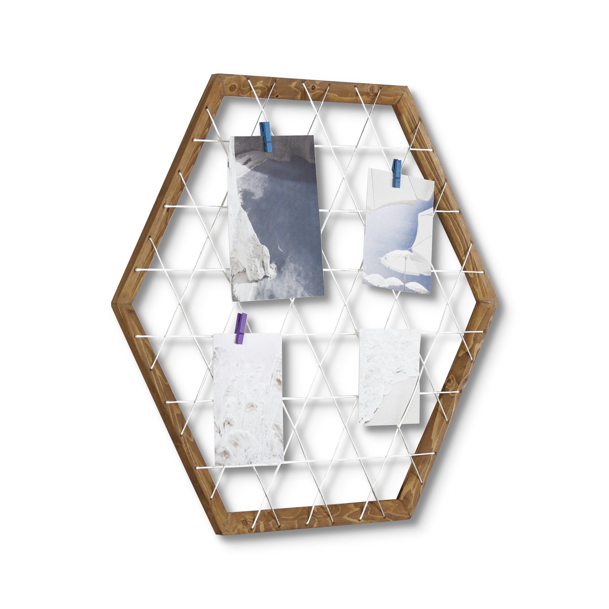 en.casa Memoboard, »Vingåker« Wandgitter 60x52cm Weiß