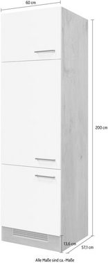 Flex-Well Küche Vintea, 60 cm breit, 200 cm hoch, inklusive Kühlschrank