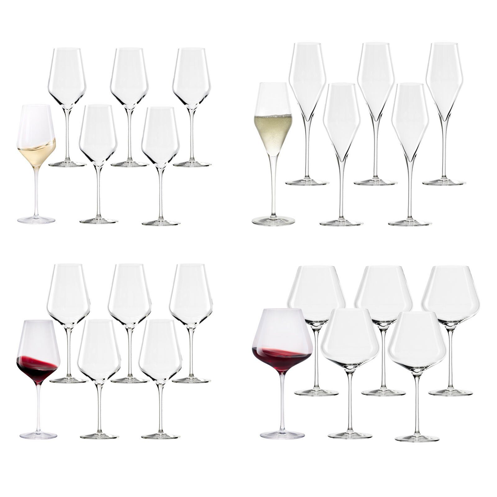 Gläser-Set Quatrophil Wein- und Sektgläser 24er Set