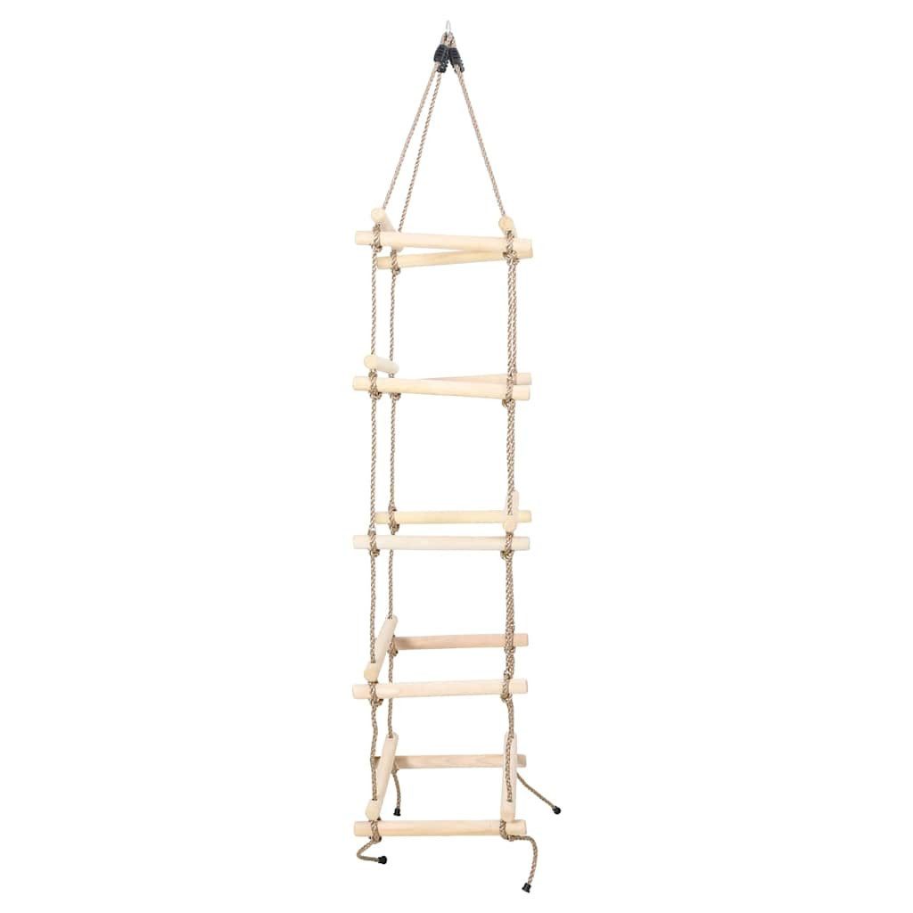 vidaXL Kletterseil Kinder-Strickleiter 200 cm Holz (1-tlg)