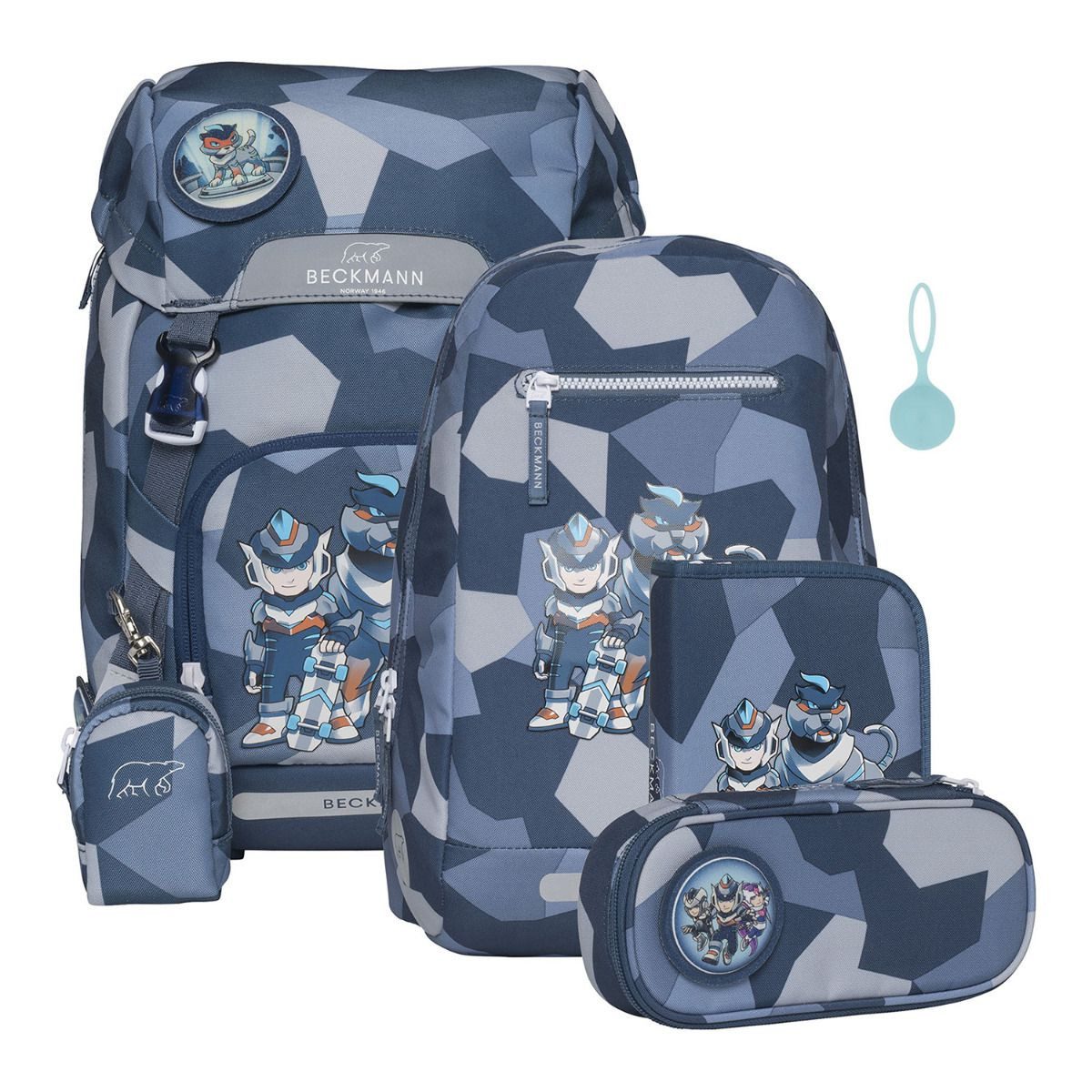 Beckmann Schulranzen Classic (6tlg., inkl. Sportrucksack, Federmäppchen, Schlamperrolle und Buttons)