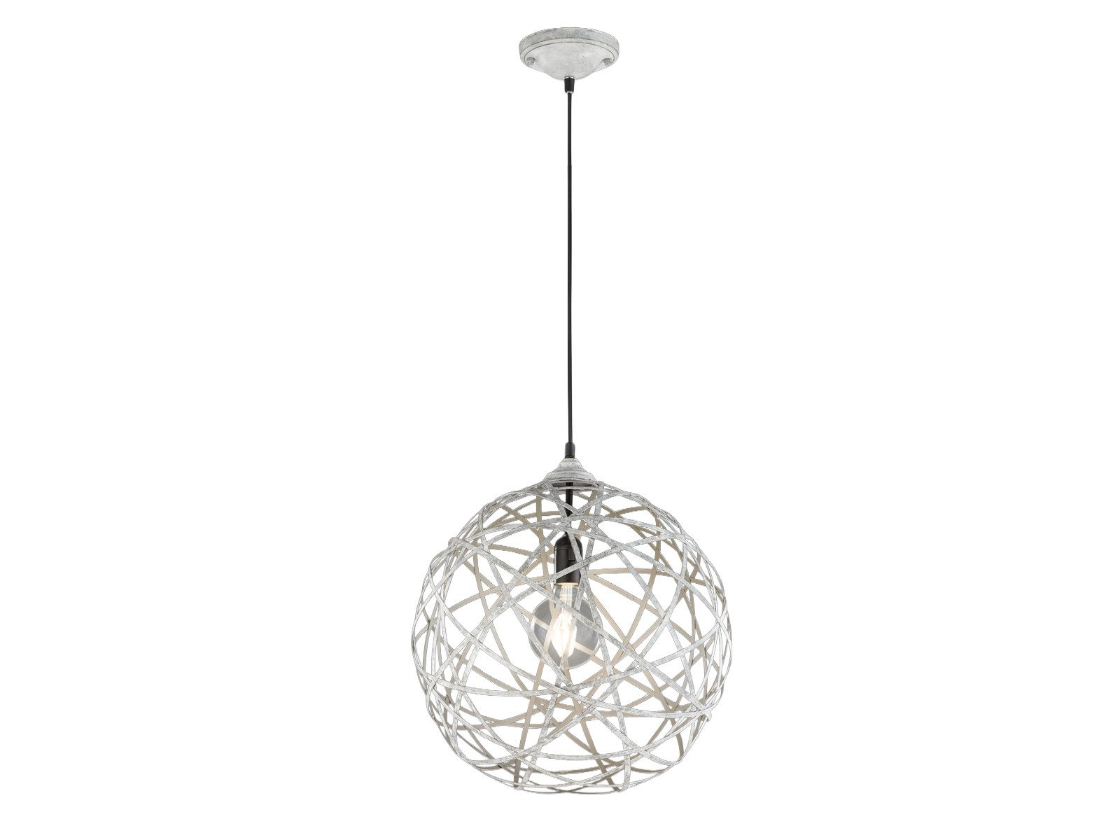 TRIO Leuchten Pendelleuchte, ohne Leuchtmittel, Außergewöhnliche Kugel-Lampe hängend aus Metall Geflecht Ø 40cm