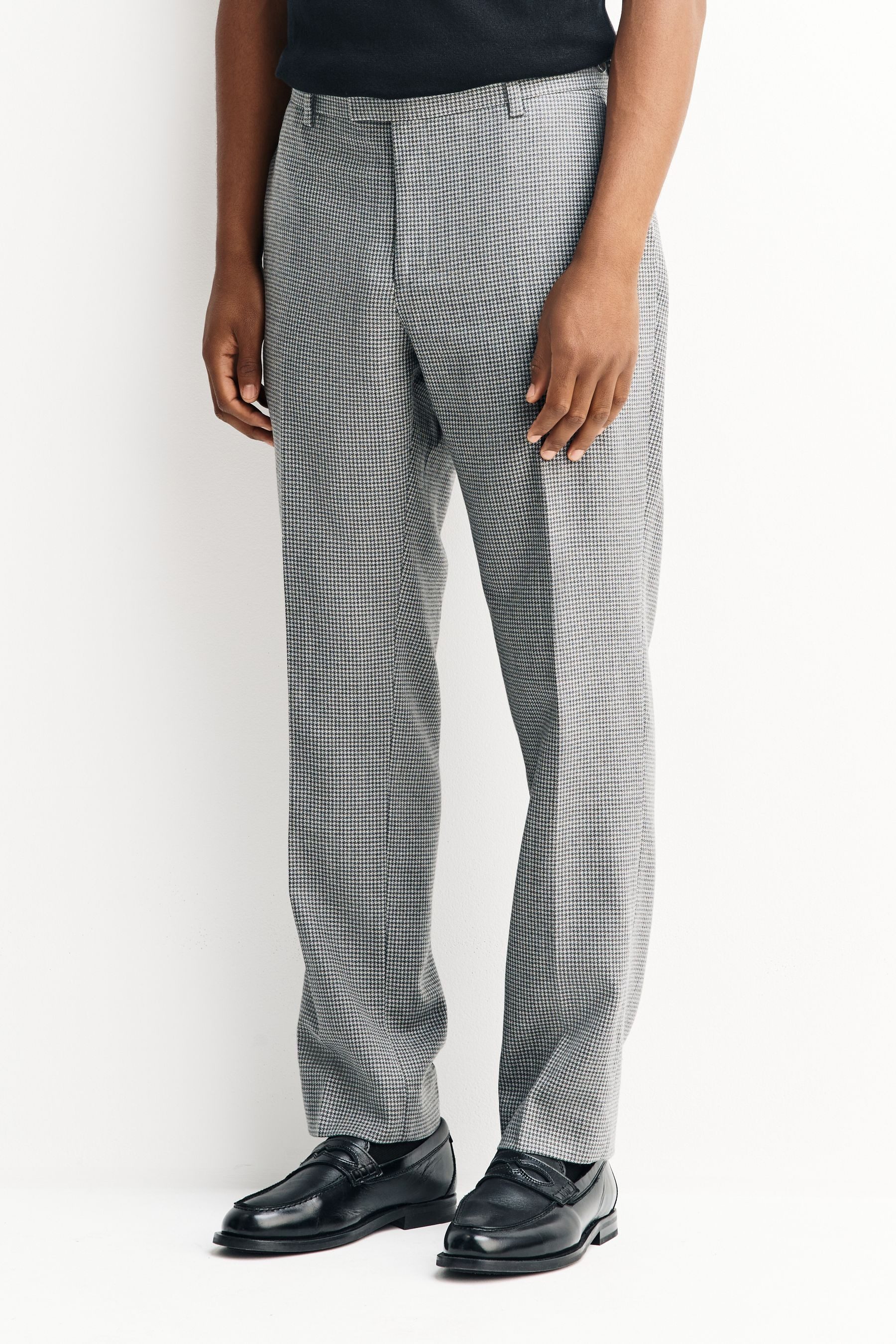 Next Anzughose Tailored Fit Anzughose mit Hahnentrittmuster (1-tlg)