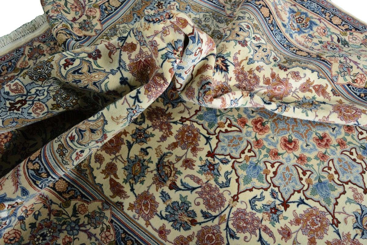 Orientteppich Isfahan Seidenkette rechteckig, 8 mm Trading, 198x322 Höhe: Nain Orientteppich, Handgeknüpfter