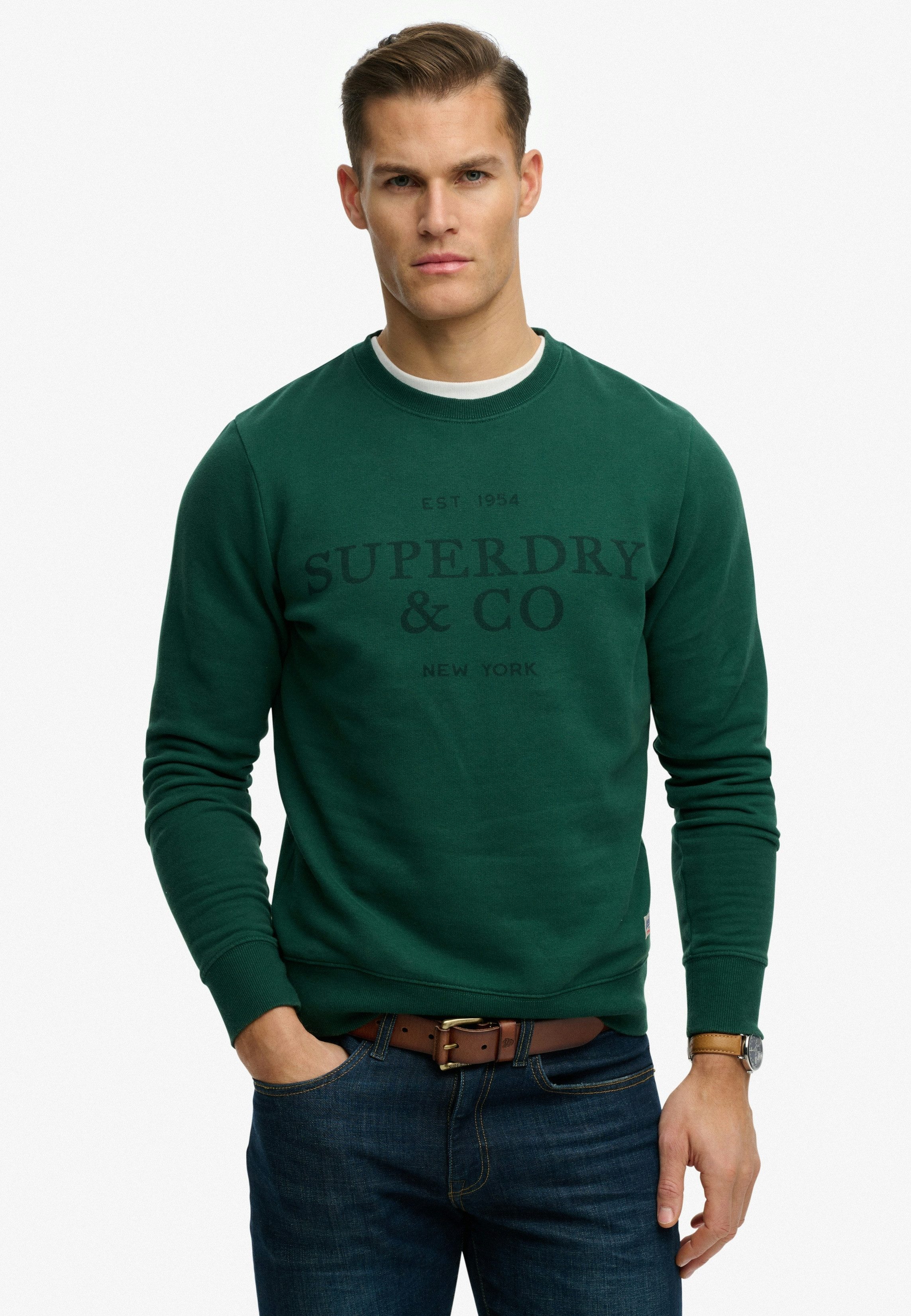 Superdry Sweatshirt 1954 COMPANY RELAXED SWEAT Baumwollmischung, relaxed fit