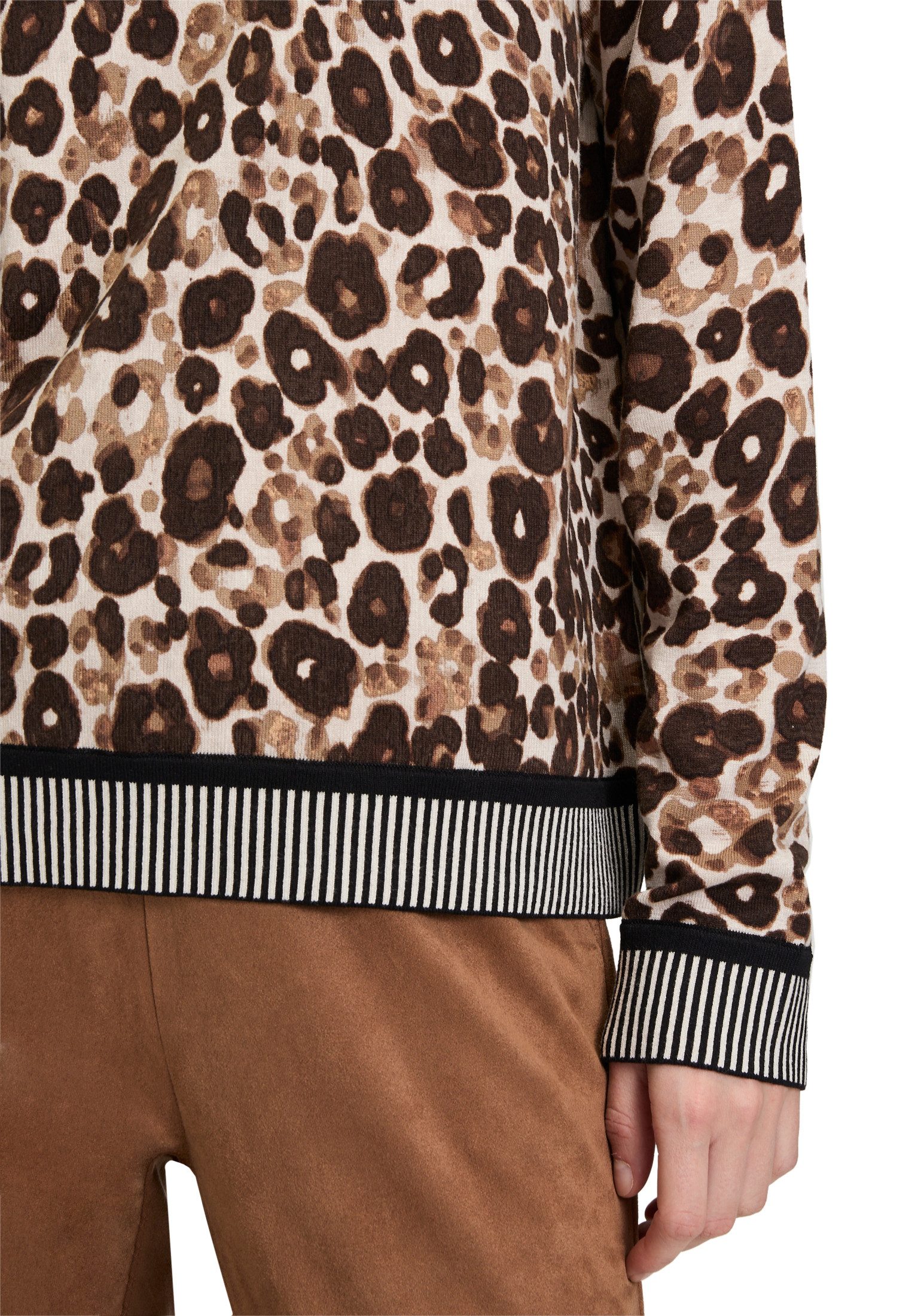 Betty Barclay Strickpullover Damen mit Animalprint (1-tlg)