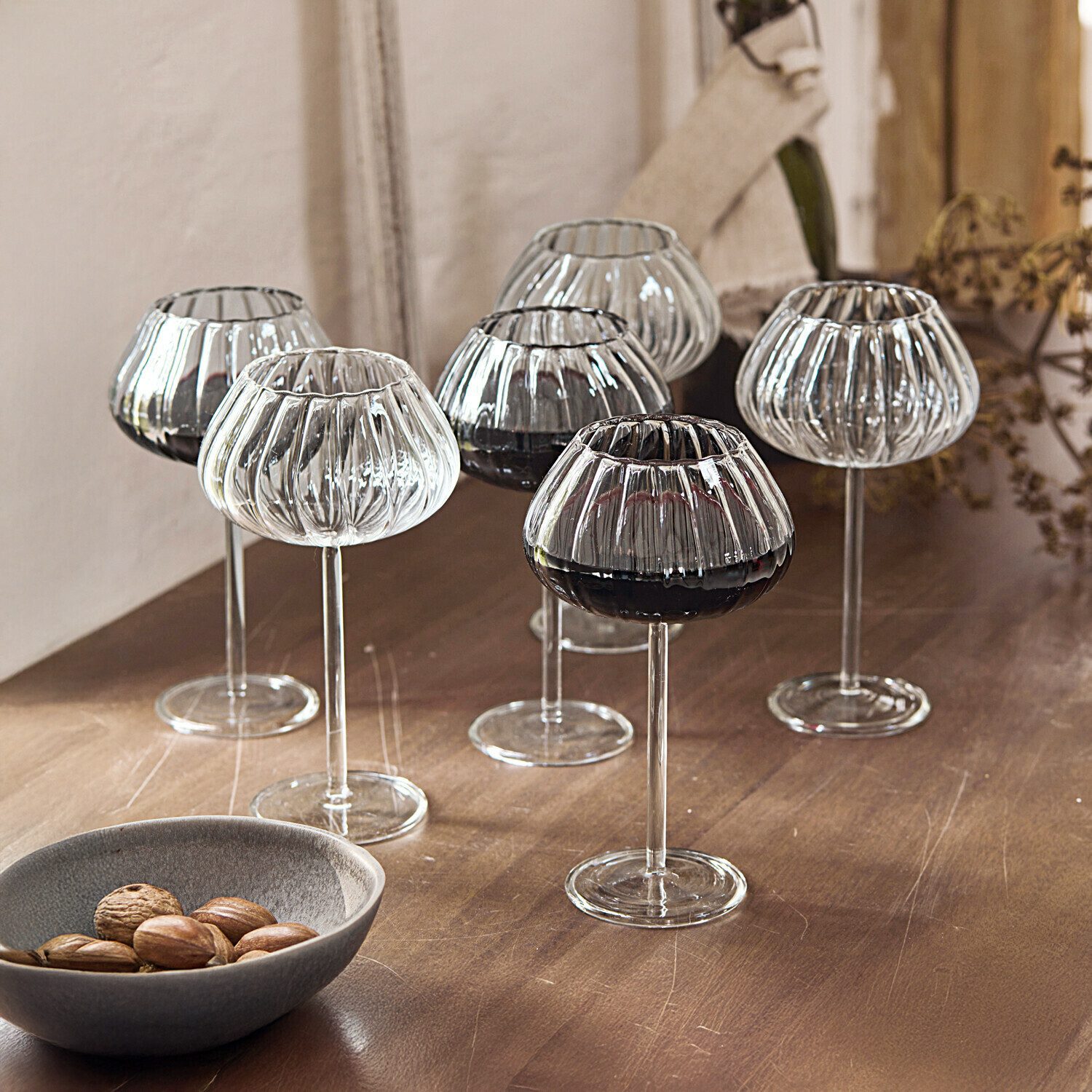 Mirabeau Glas Weinglas 6er Set Minou klar, Glas
