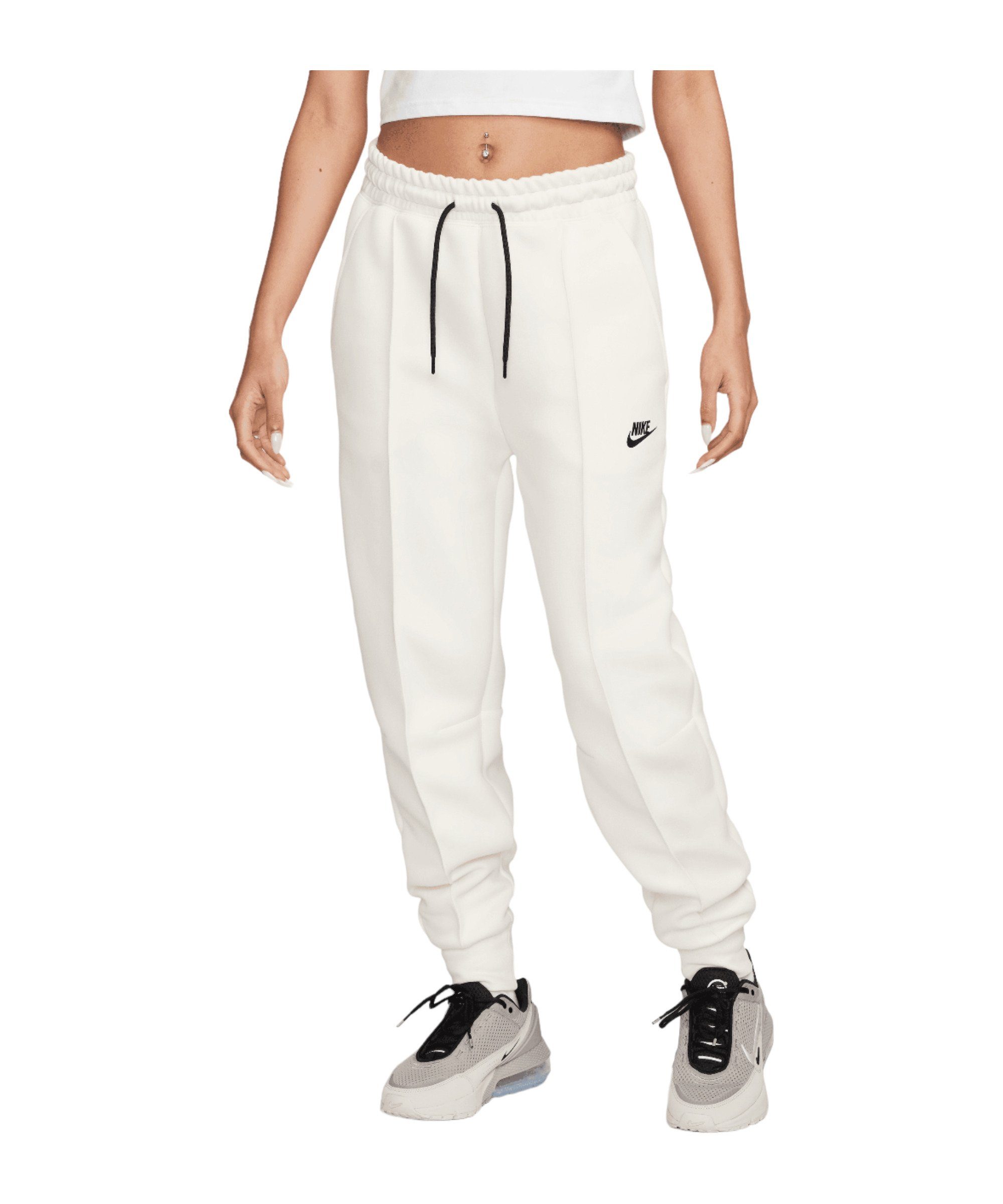 Nike Sportswear Jogger Pants Tech Fleece Jogginghose Damen beigeschwarz