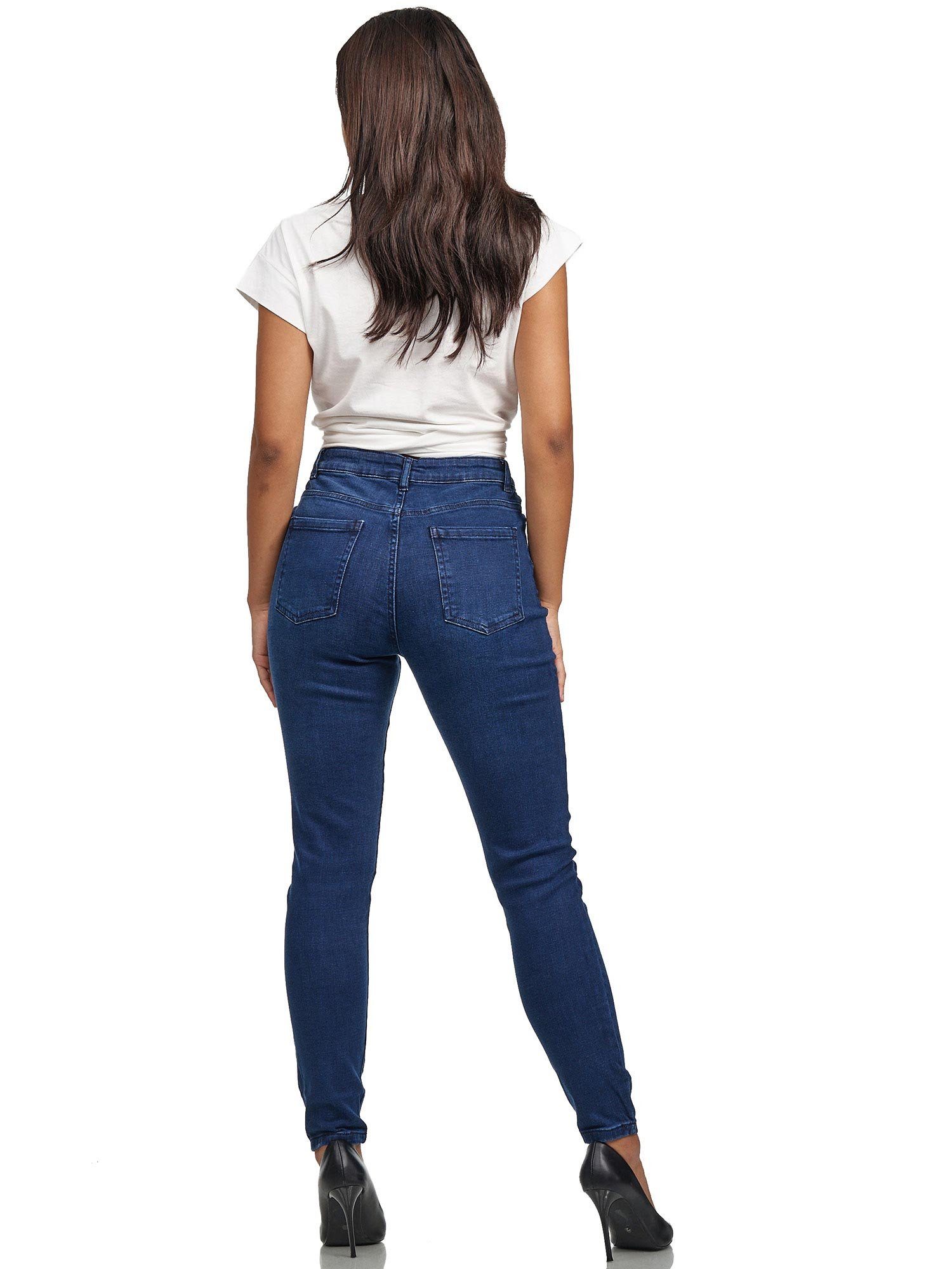 Tazzio High-waist-Jeans F107 Damen Skinny Fit Jeanshose