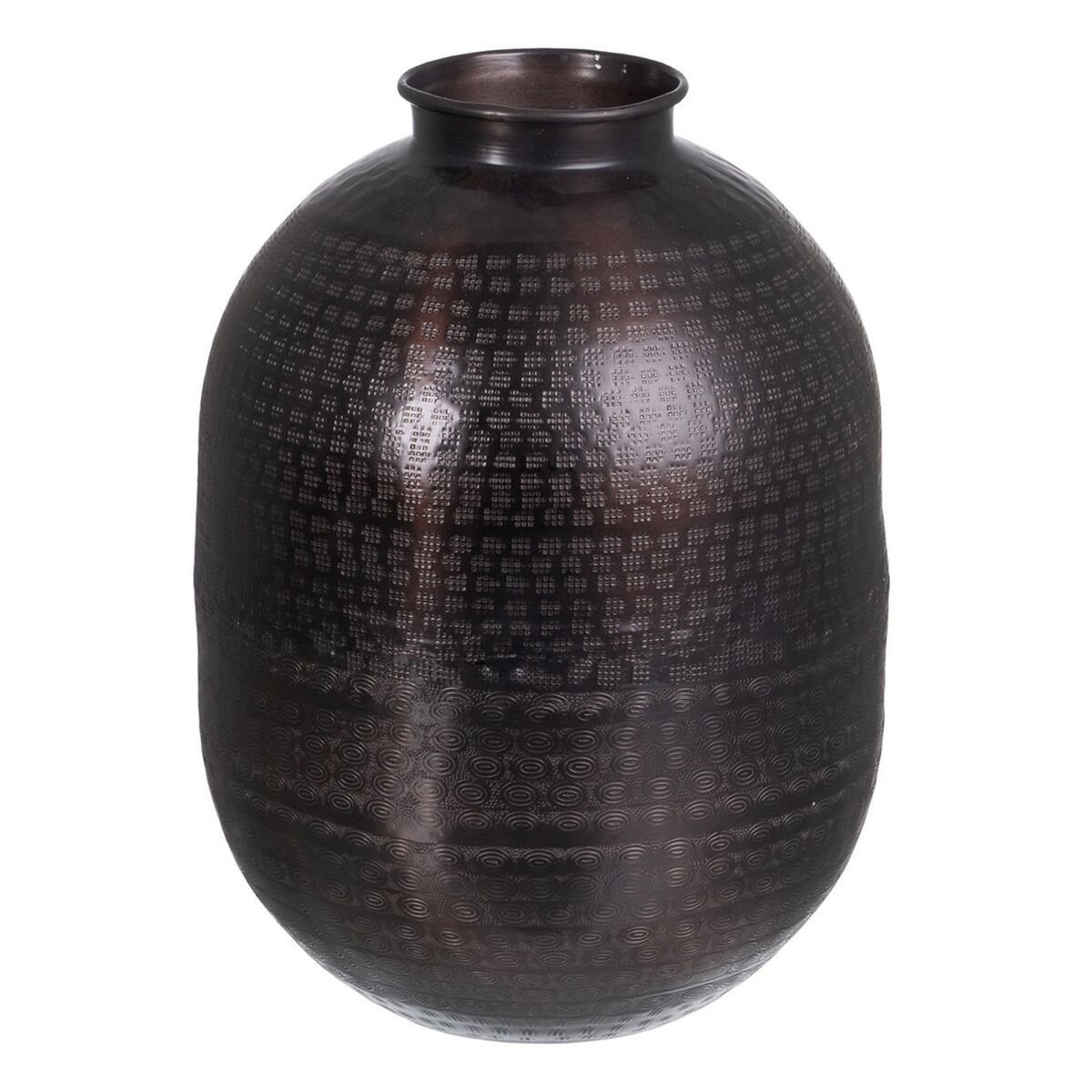 Bigbuy Dekovase Vase 26,5 x 26,5 x 36 cm Schwarz Aluminium