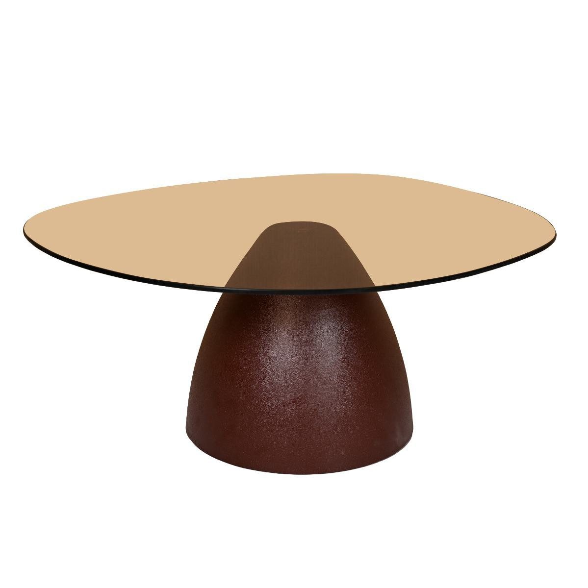 Natur24 Couchtisch Brix Couchtisch 86 x 76 x 35 cm Glas Braun