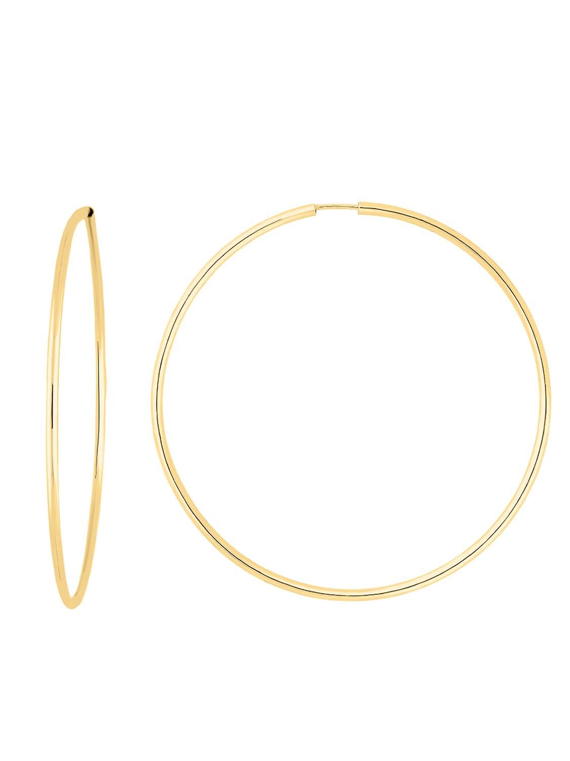 My Gold Paar Creolen Damen Ohrringe ECHTES Gold 333 (8 Karat) Ø 50mm (2mm) - Viva Romana (Set, 2-tlg., inkl. Schmuckbox), Geschenke