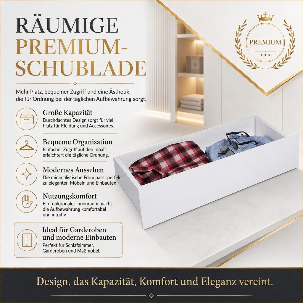 A&J MöbelLand GmbH Schiebetürenschrank IVAR 200 cm mit drei Schubladen und Spiegel (TOP ANGEBOT! Geräumiger Schrank mit einer Breite von 200 cm und Spiegel, ide – Bild 5 von 5