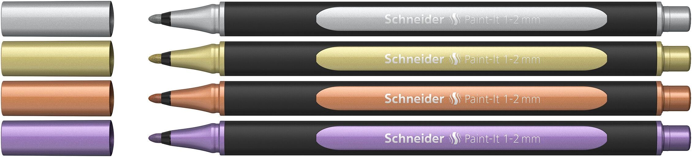 Schneider 4 Schneider 020 - Fineliner Tintenpatrone 2,0 farbsortiert mm 1,0