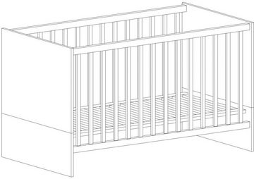 arthur berndt Babymöbel-Set Cloe, (Spar-Set, 2-St., Kinderbett, Wickelkommode), mit Kinderbett und Wickelkommode; Made in Germany