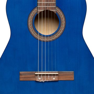 Stagg Konzertgitarre SCL50 3/4-BLUE 3/4 klassische Gitarre mit Lindendecke, blau