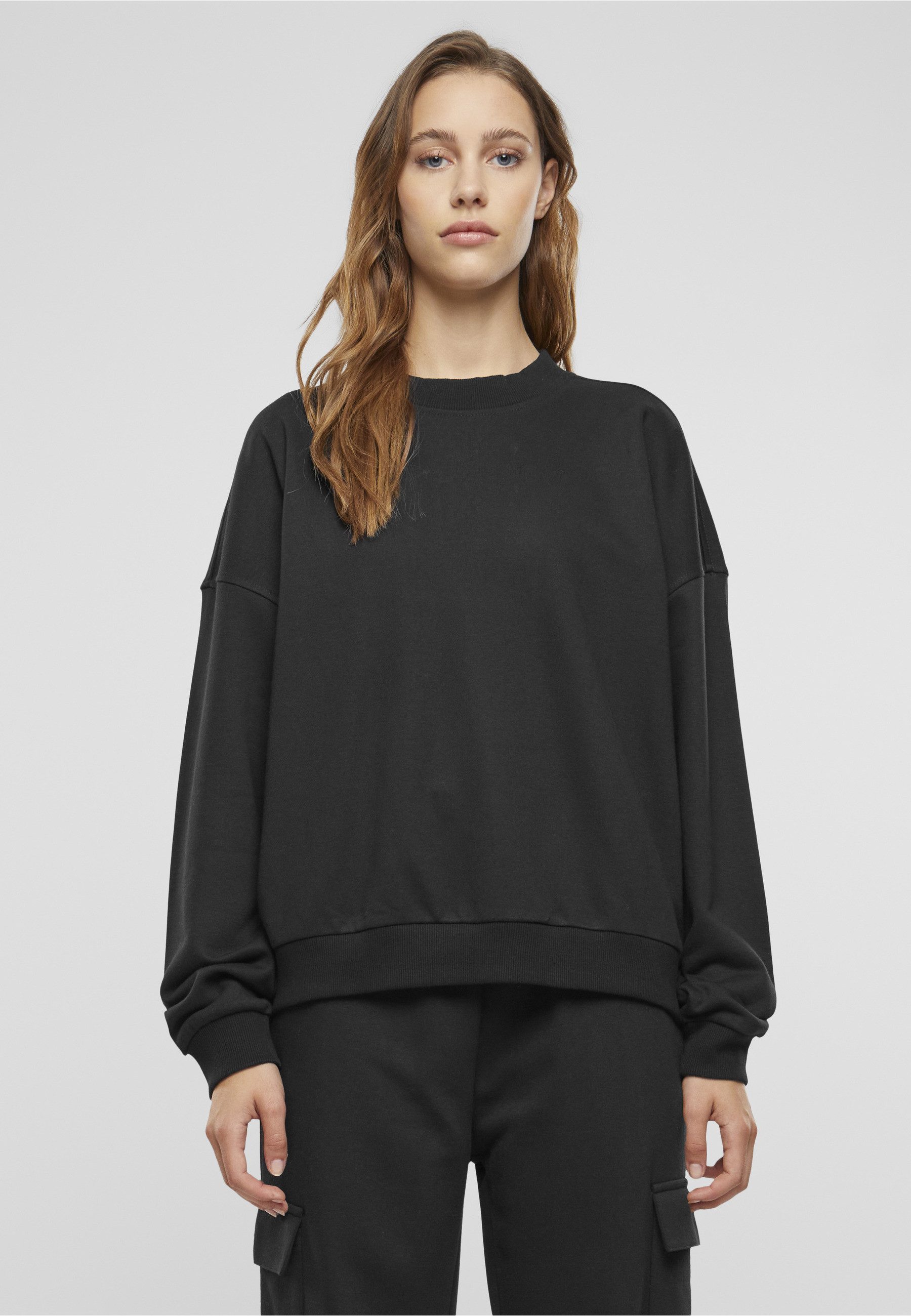 URBAN CLASSICS Sweater Urban Classics Damen Ladies Oversized Light Terry Crewneck