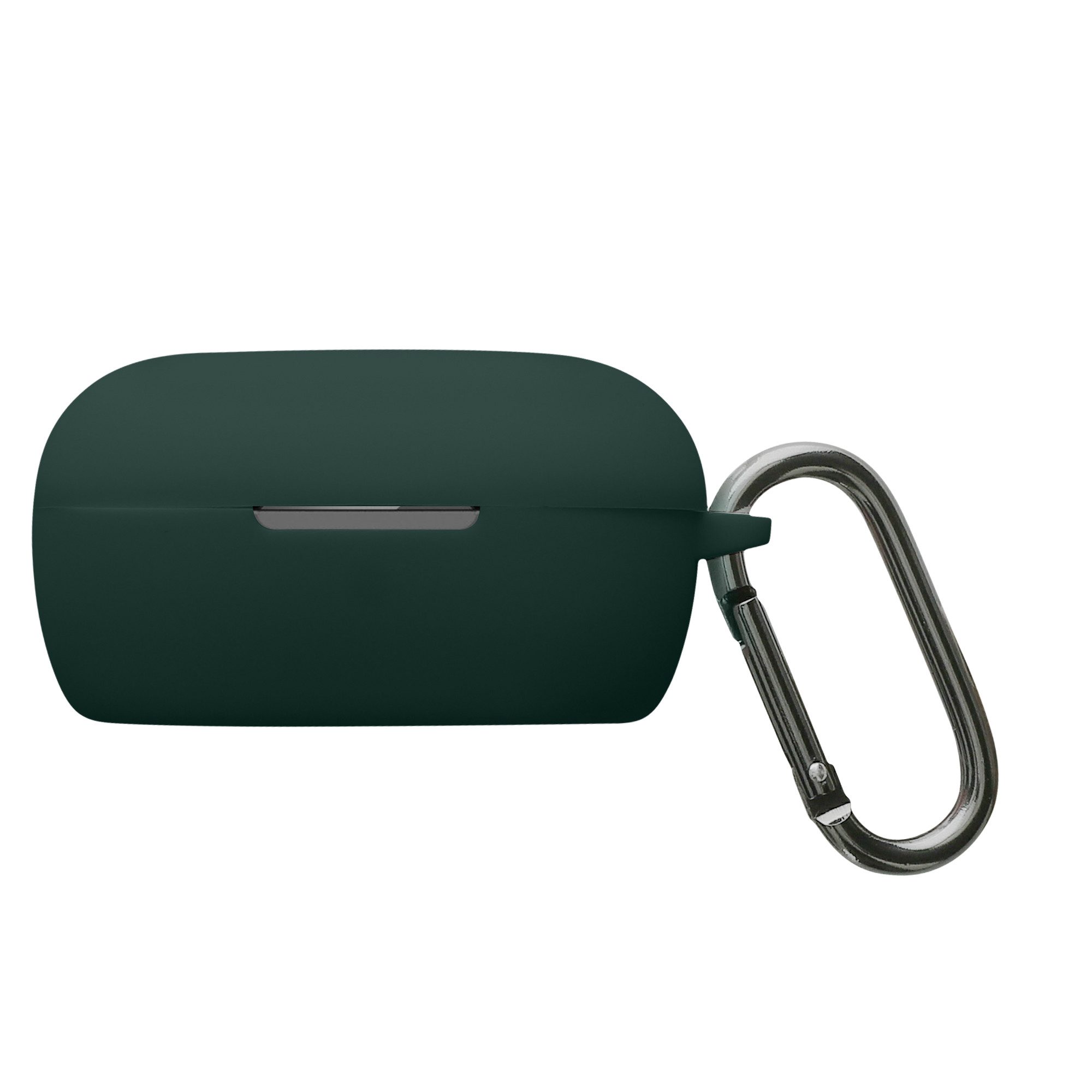 kwmobile Etui Schutzhülle für Bose QuietComfort Earbuds Hülle, TPU Silikon Case für Kopfhörer Ladecase stoßfestes Cover mit Karabiner