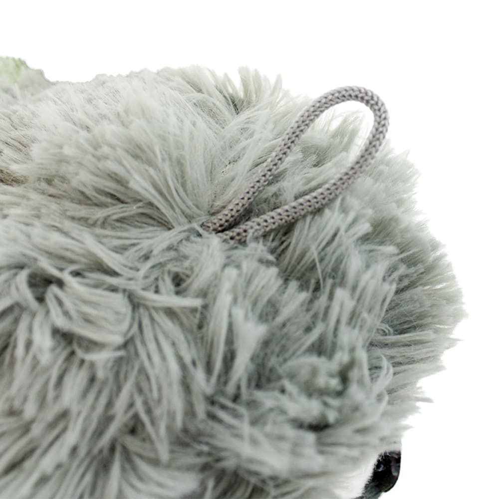 Rasehorn Kuscheltier Faultier Stofftier mit Kapuze Kuscheltier mit Glitzeraugen und Spruch