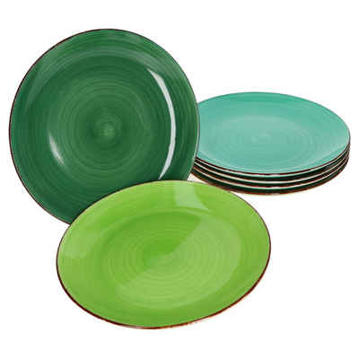 MamboCat Speiseteller 6er Set Essteller flach Green