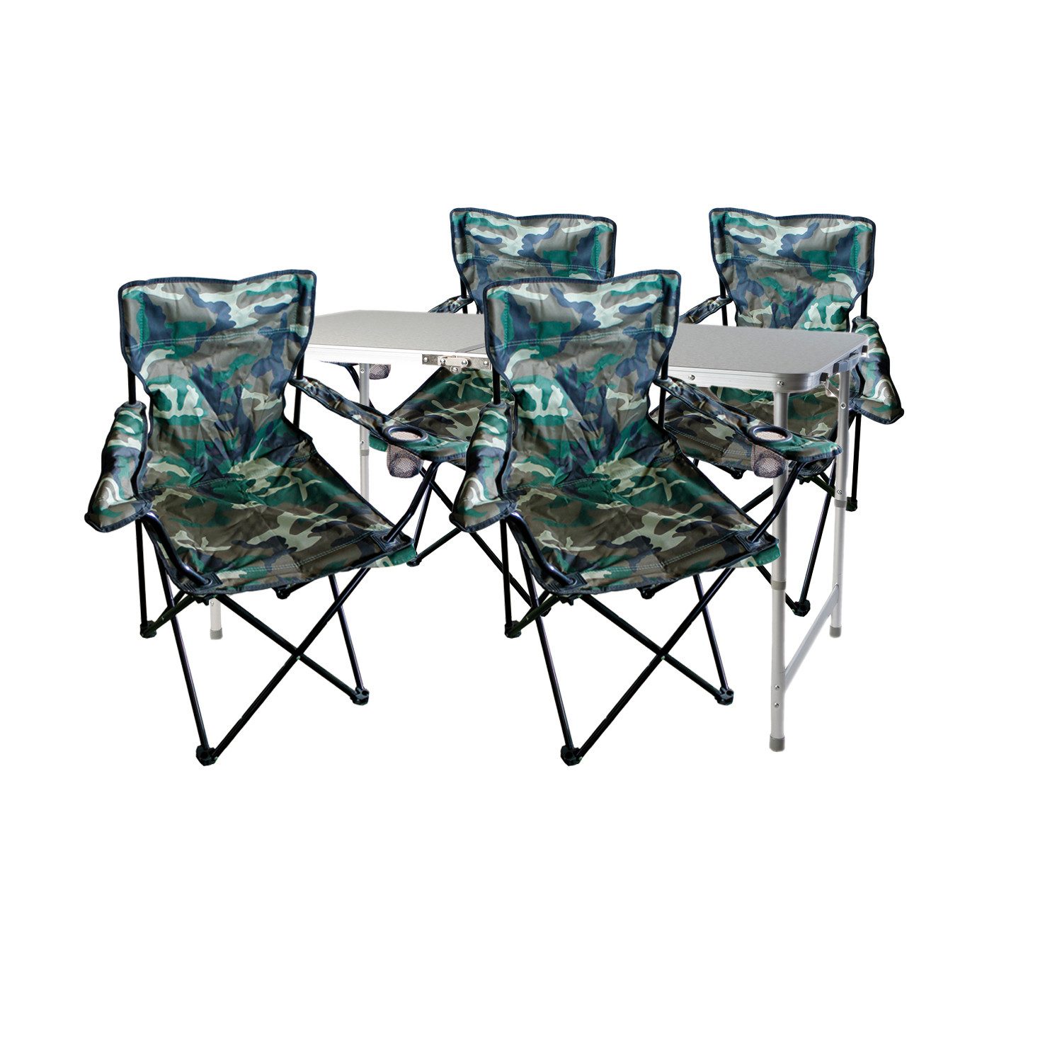 Mojawo Essgruppe 5-teiliges Campingmöbel Set Camouflage