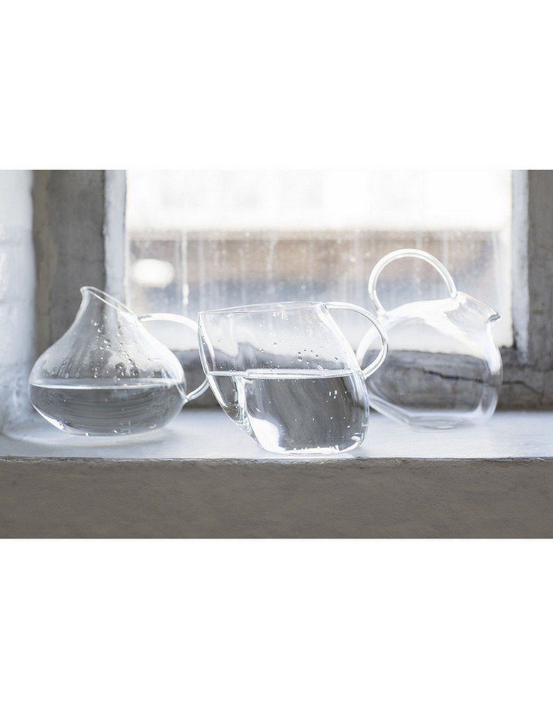 3 Glaskrug transparent, (1-tlg) Wasserkrug No living daslagerhaus