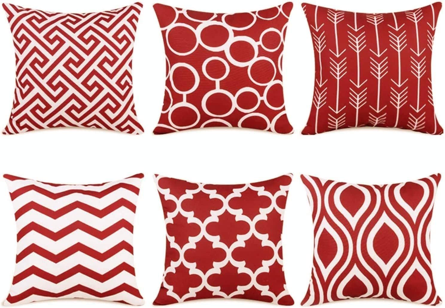 FELIXLEO Kissenbezug Kissenbezug 6er Set Rot günstig online kaufen