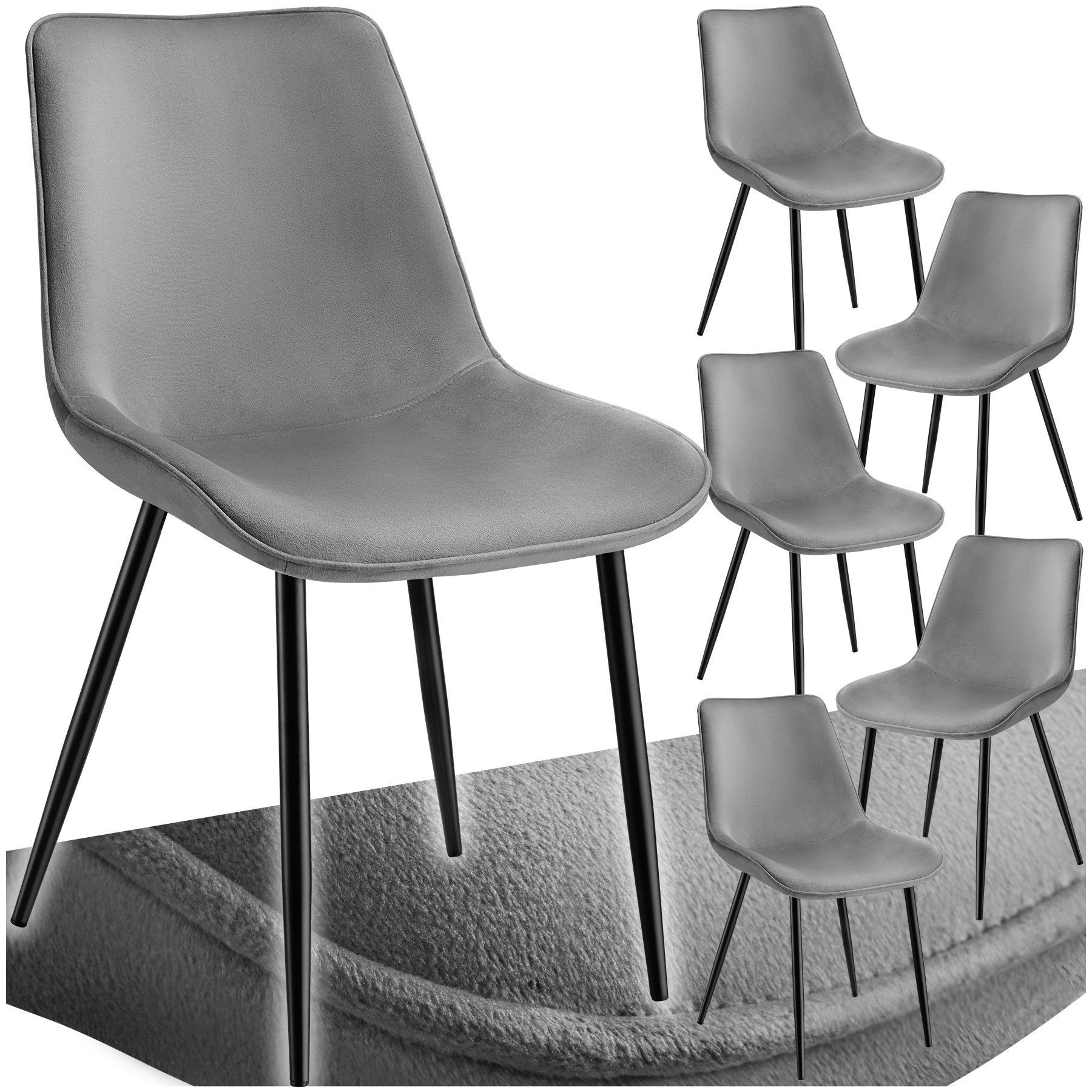 tectake Esszimmerstuhl Set Stuhl (Set, 6 günstig online kaufen