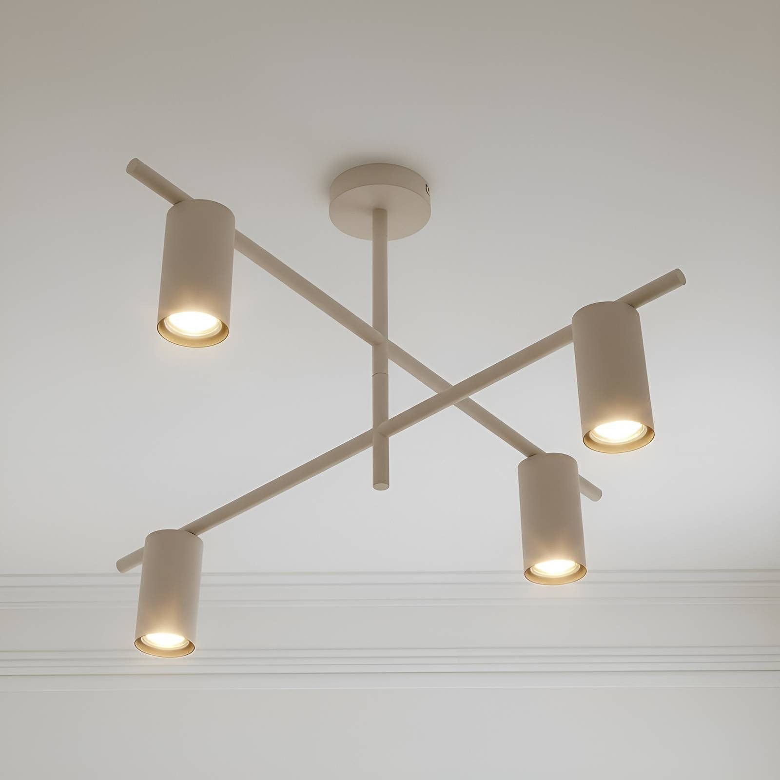 Lindby Deckenleuchten Marilou, Metall, Creme IP20, 1 x 10 W LED