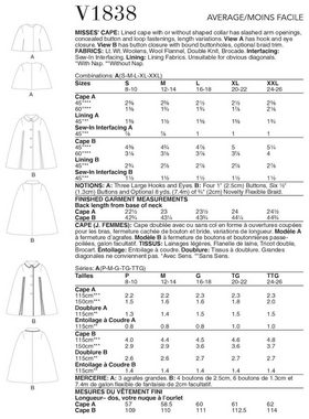 H-Erzmade Kreativset Vogue® Patterns Papierschnittmuster Damen - Vintag