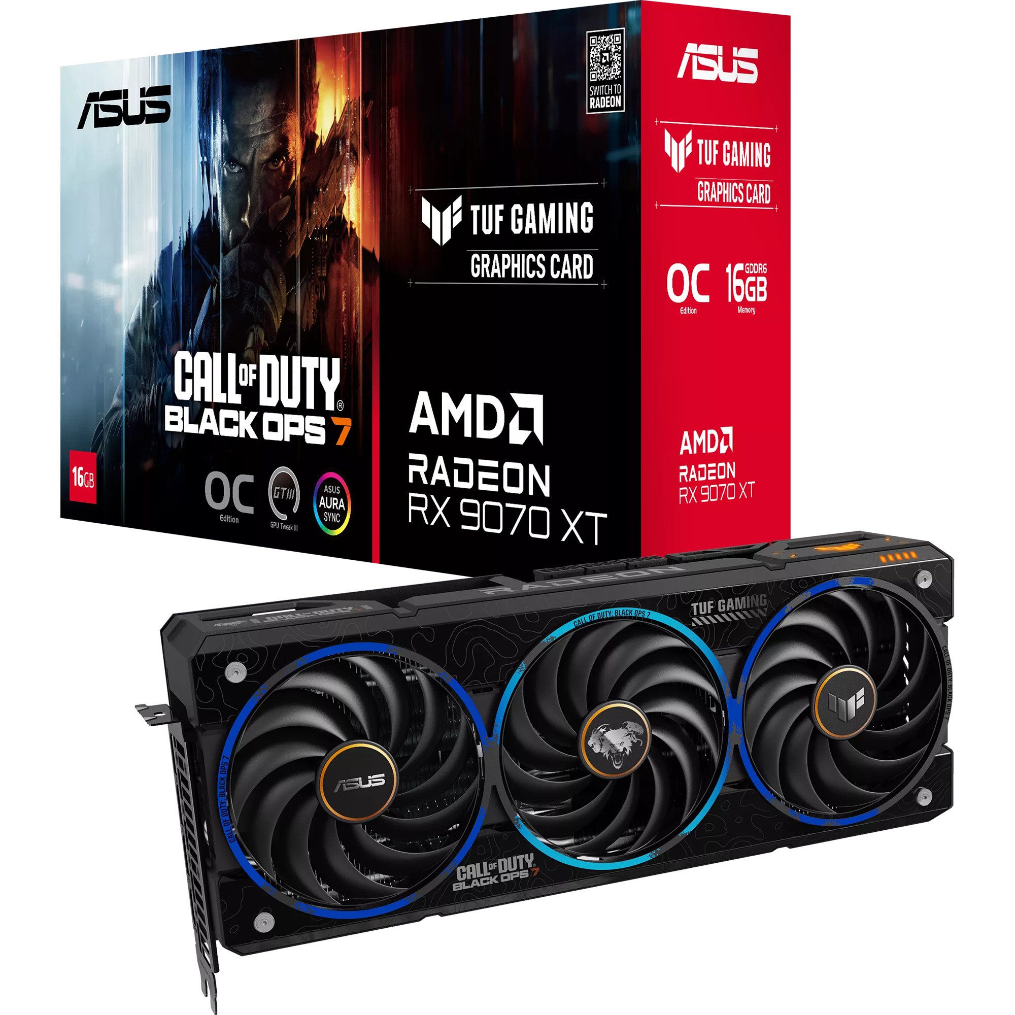 Asus ASUS Radeon RX 9070 XT TUF GAMING OC COD Black Ops Grafikkarte (16 GB)