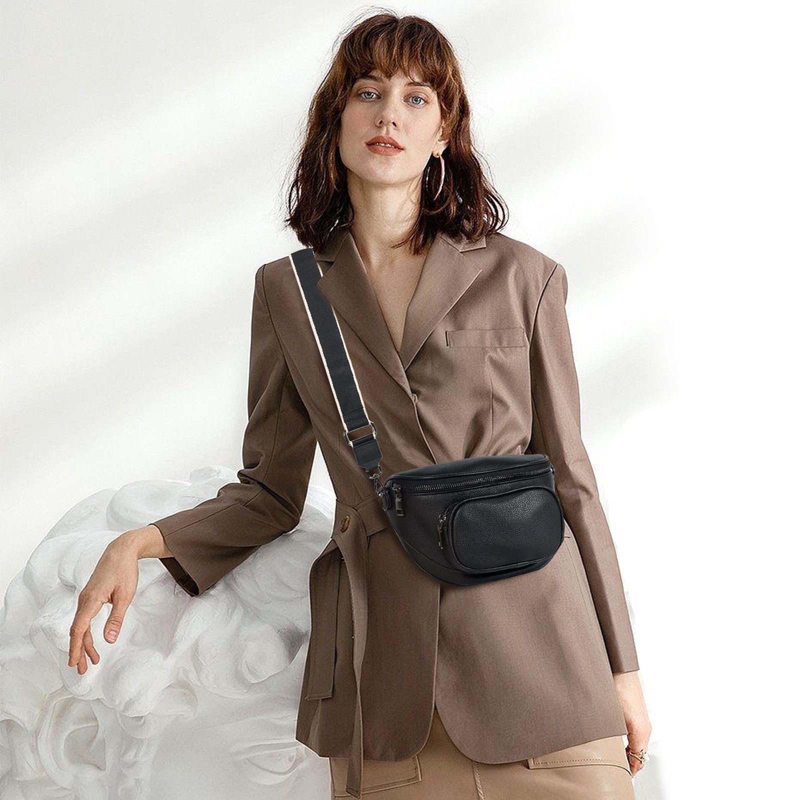 TAN.TOMI Bauchtasche Damen Bauchtasche,Umhängetasche Damen Klein Crossbody günstig online kaufen