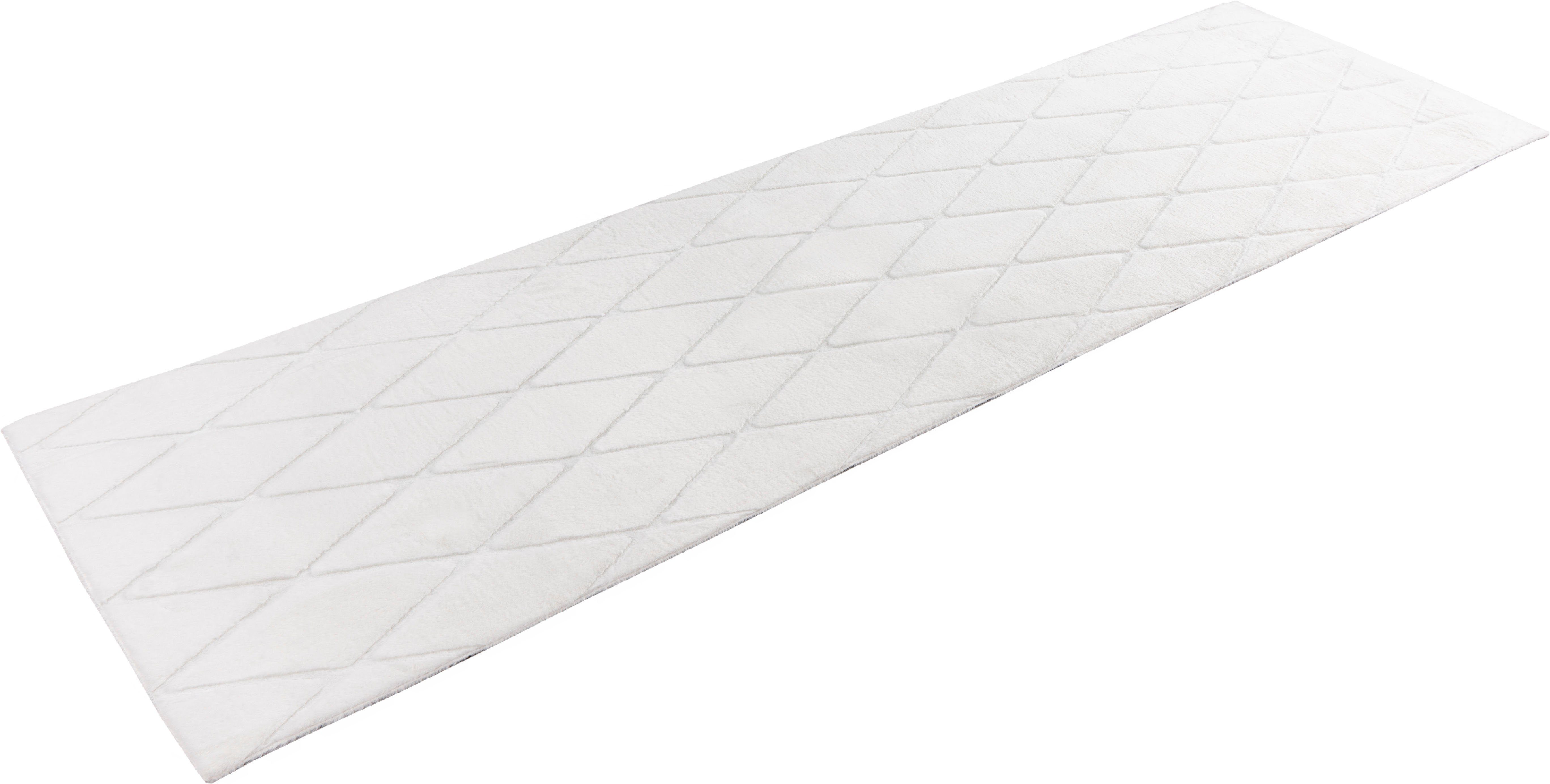 my home Läufer Tilana, rechteckig, Höhe: 20 mm, besonders weich durch Mikrofaser, Rauten-Design