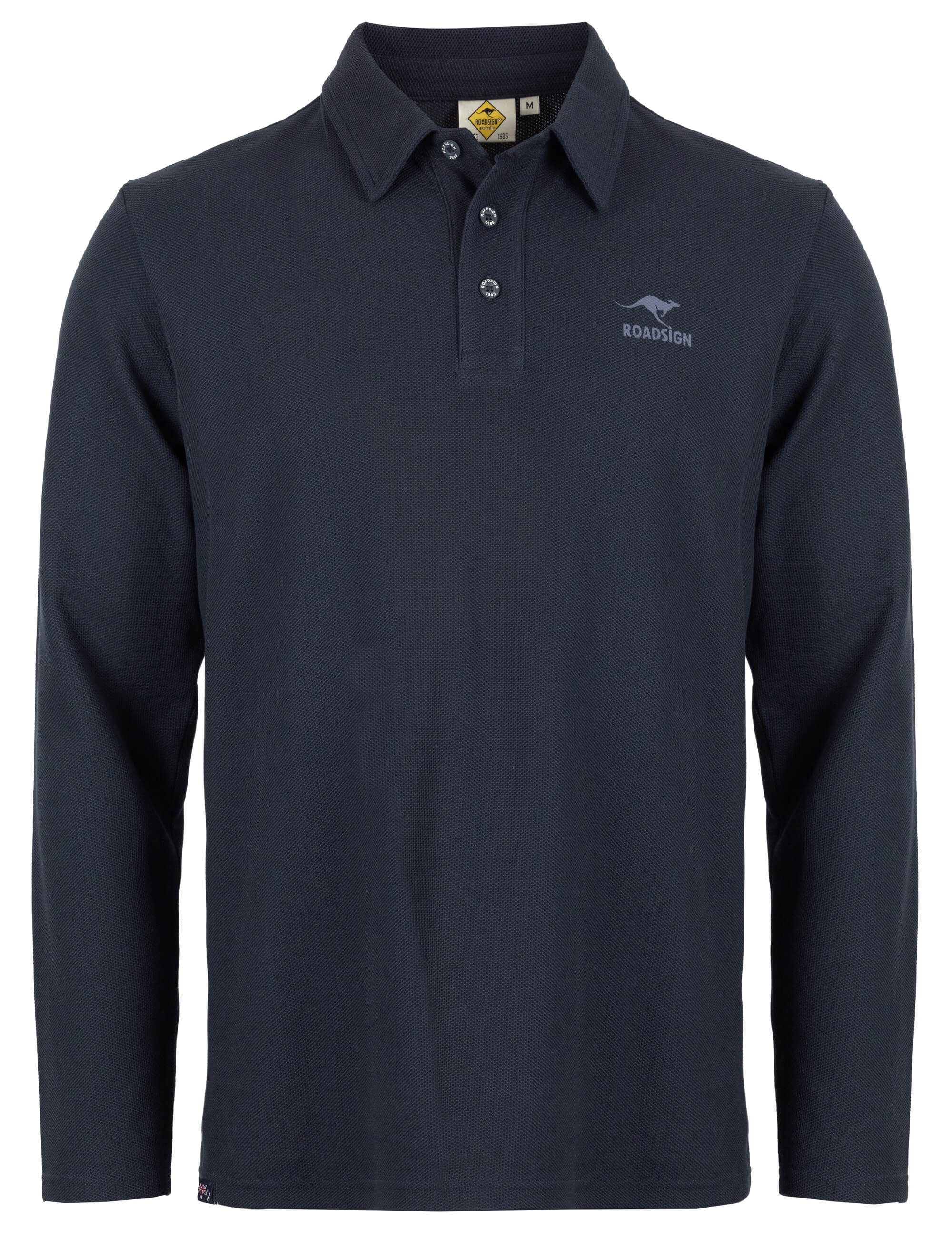 ROADSIGN australia Langarmshirt Polo (1, 1-tlg., 1) Polo-Langarm aus Honeycomb Piqué