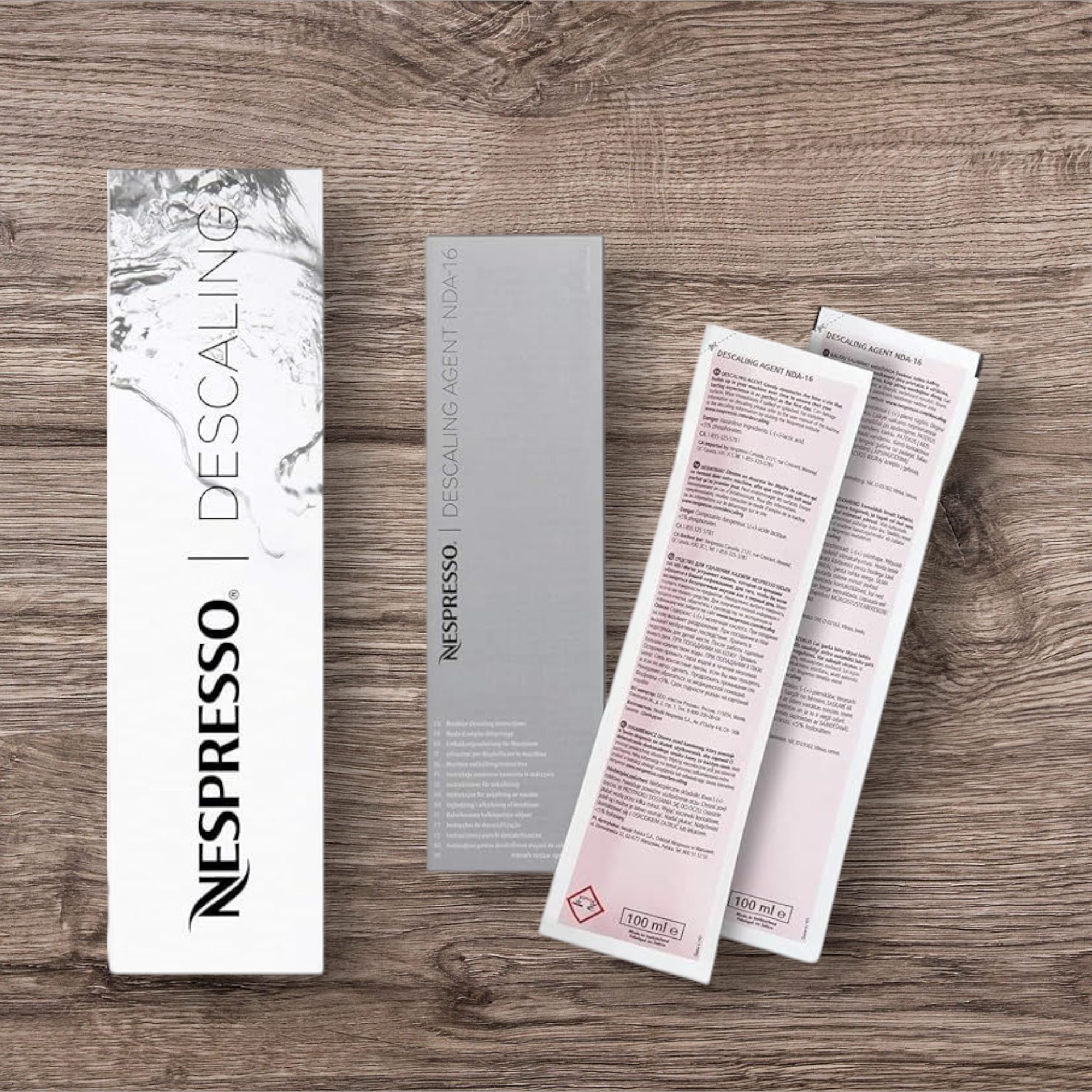 NESPRESSO 2 a 100ml Entkalkungsset DESCALING Entkalker