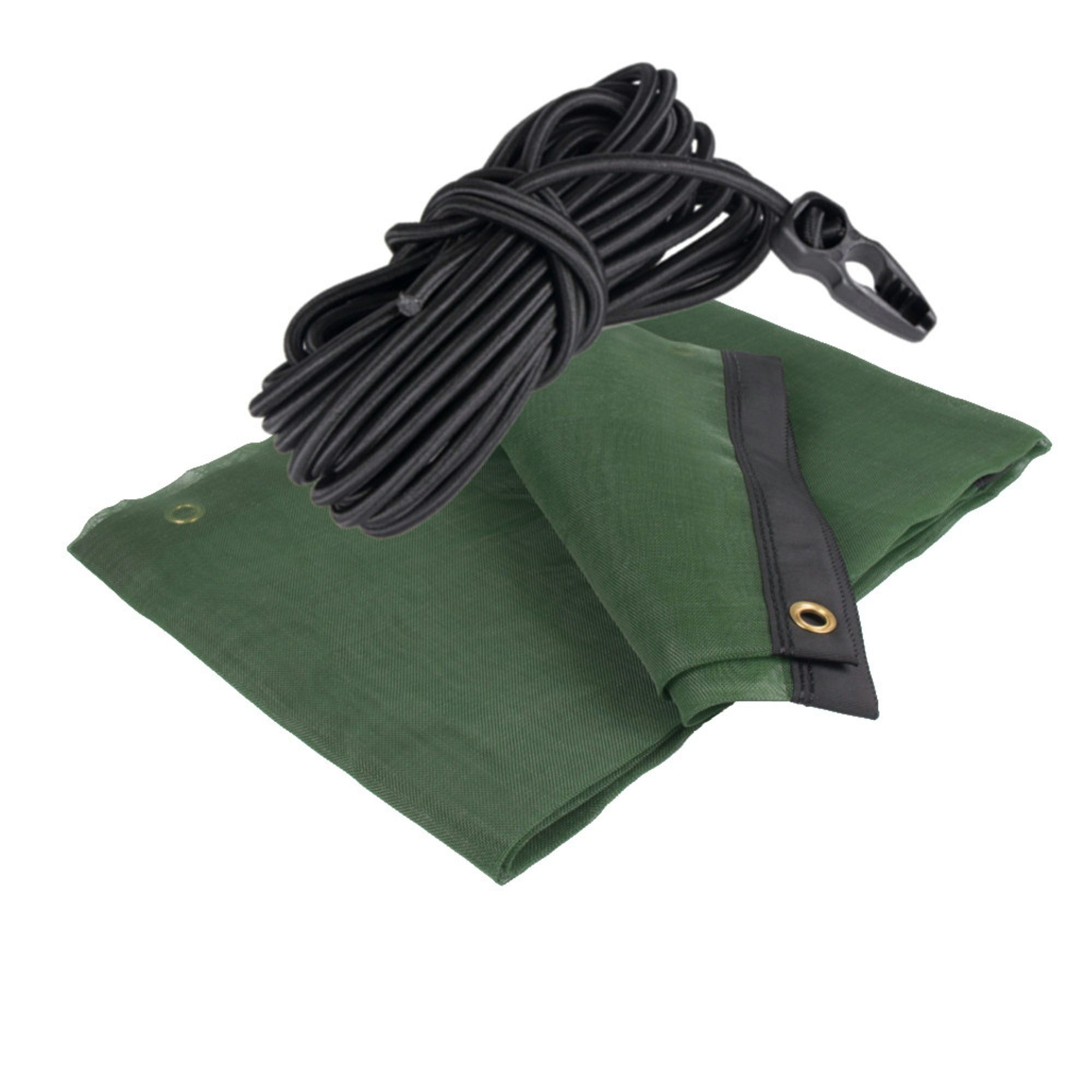 Boni-Shop Sandkasten-Abdeckplane Sandkastenabdeckung Netz + Seil 2,3 x 2,3m (12m Expanderseil)