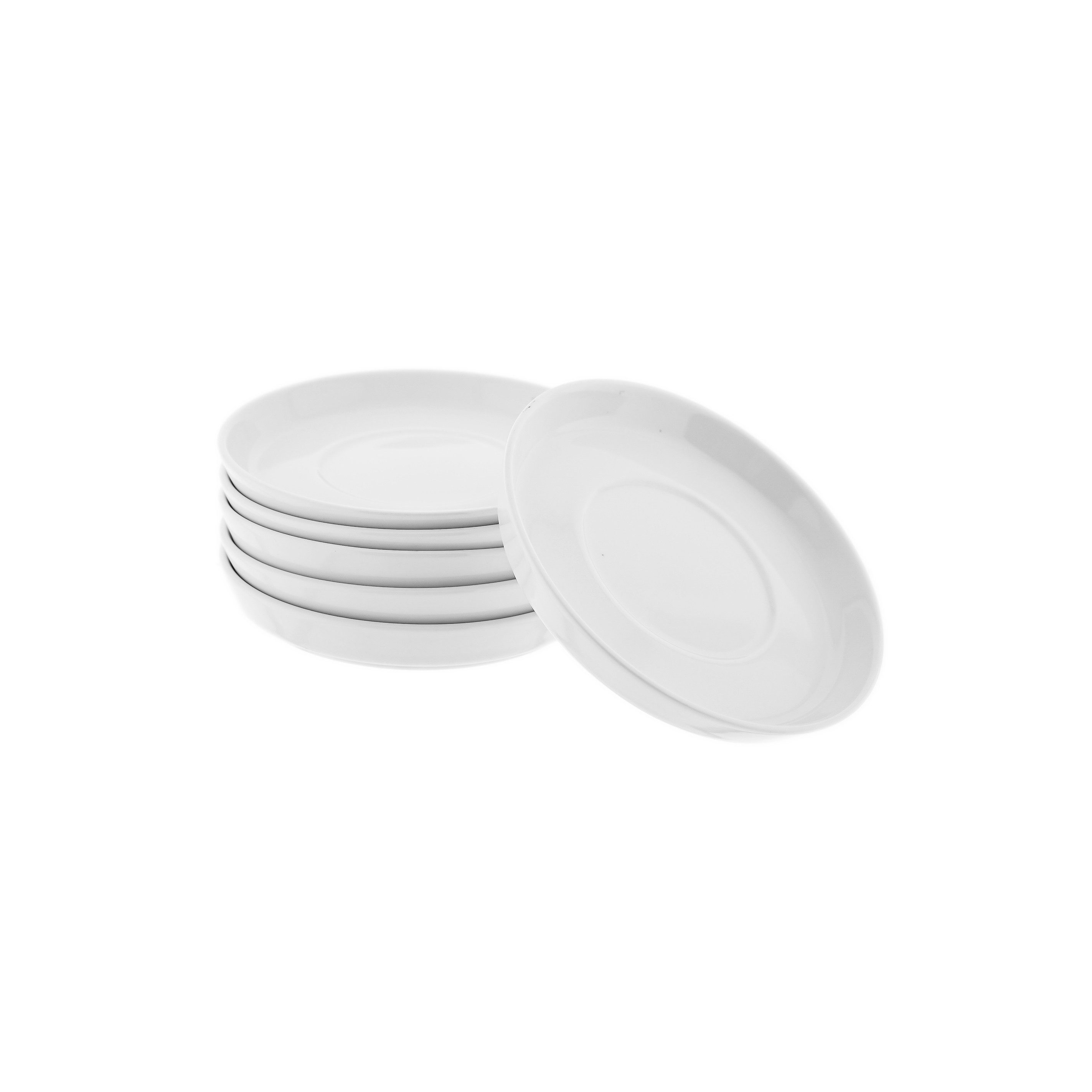 Mulex Untertasse 6-teiliges Unterteller-Set aus Porzellan – ideal für Kaffee & Tee, (6 St)