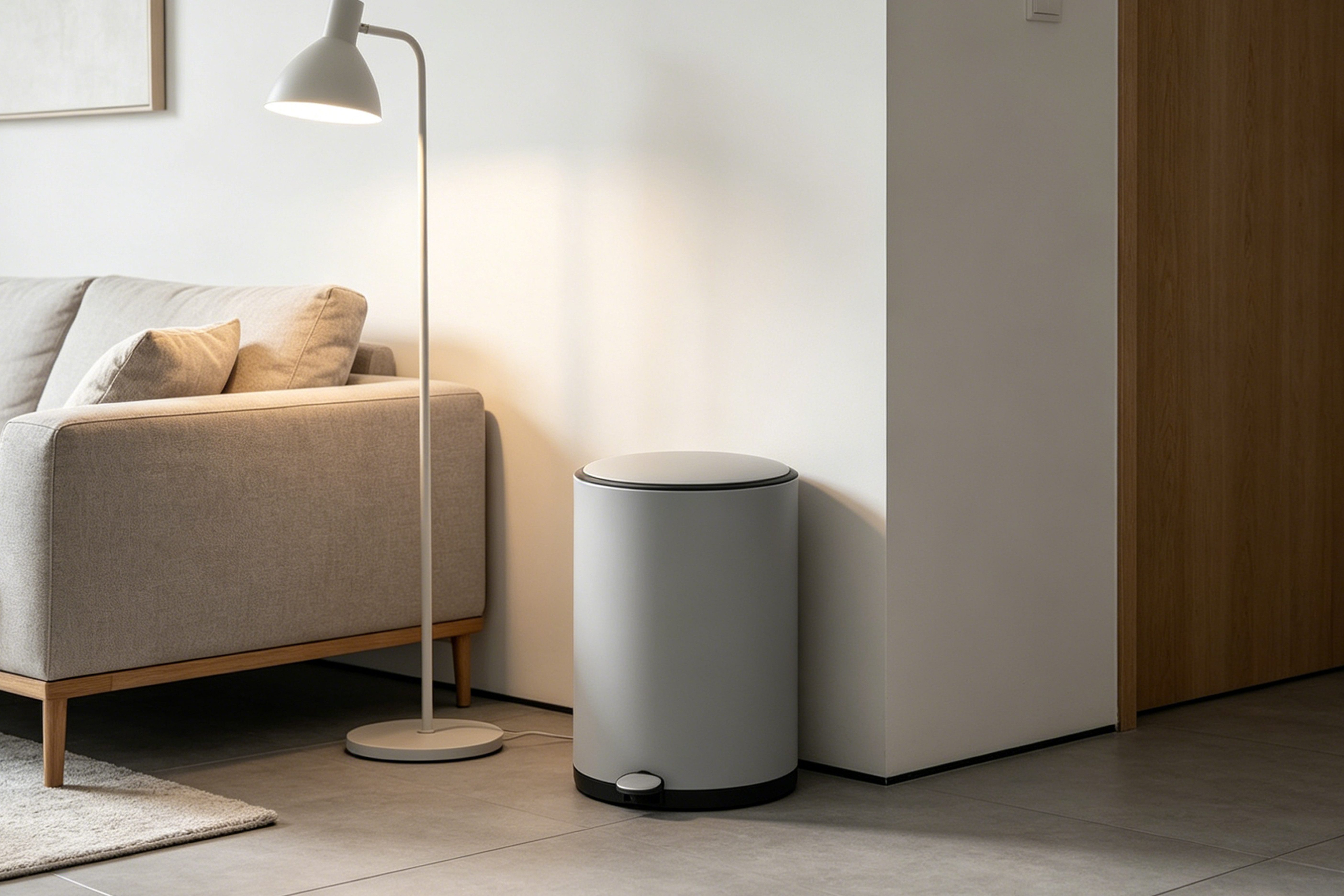 OTTO home Mülleimer Lennu, Soft Close, versteckter Griff, moderner Treteimer für Küche oder Bad, Abfalleimer mit Deckel