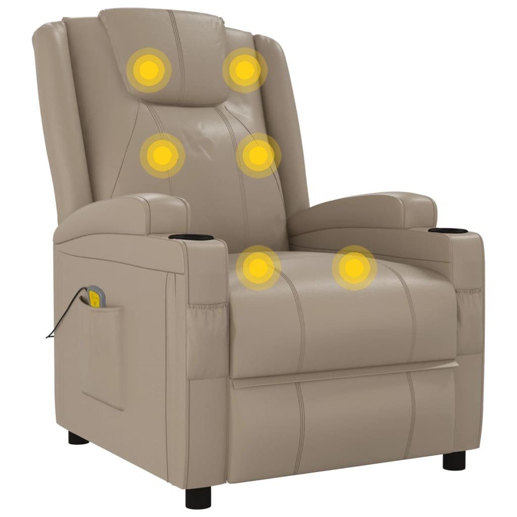 DOTMALL Massagesessel Relaxsessel,hoher Sitzkomfort, ergonomisch Cappuccino-Braun geformt, Kunstleder